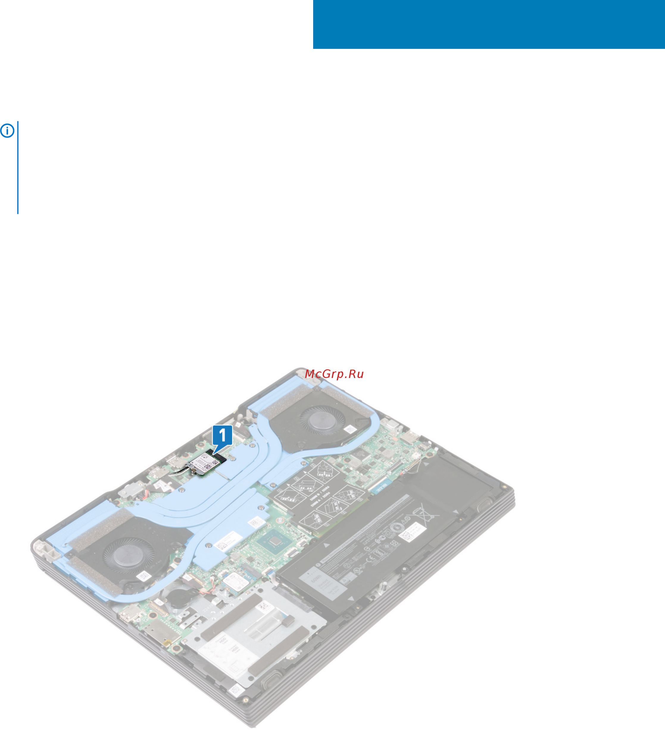 Dell G515-8158 [53/113] Извлечение платы беспроводной сети