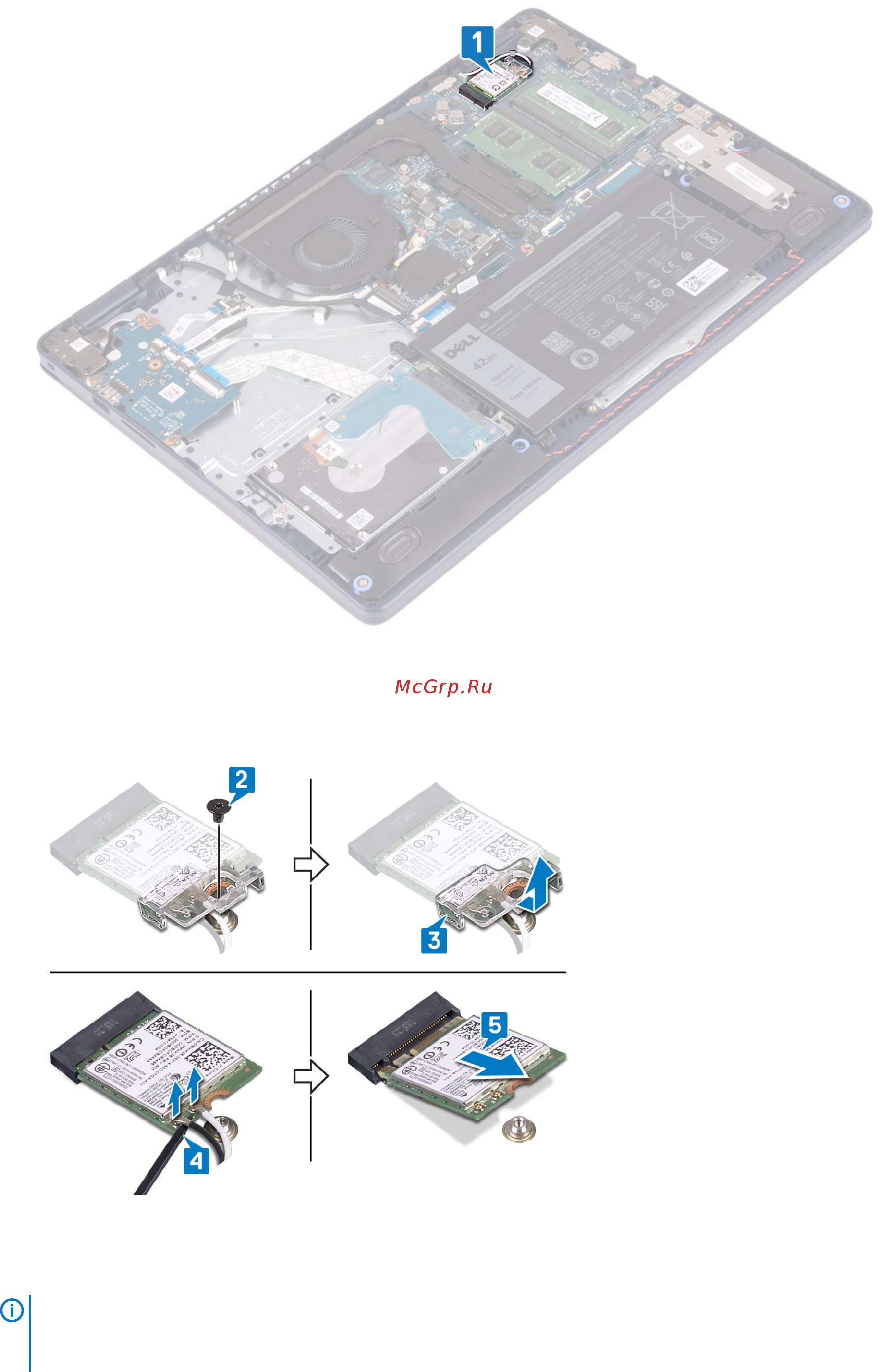 Dell Inspiron 5593-8680 [23/85] Установка платы беспроводной сети