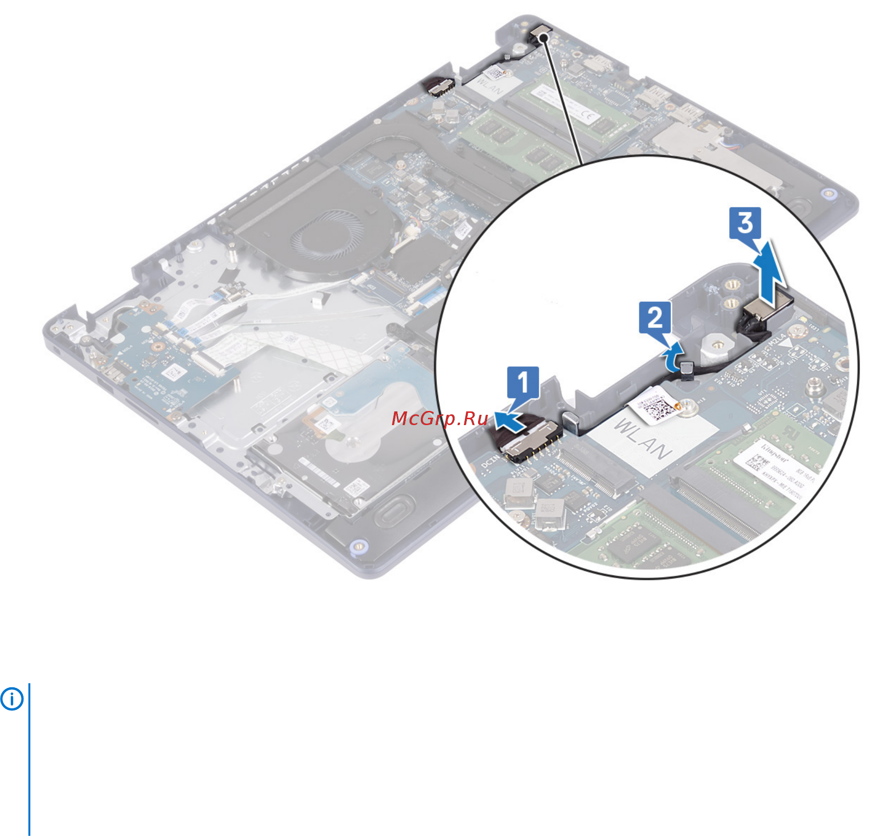 Dell Inspiron 5593-8680 [46/85] Установка разъема адаптера питания