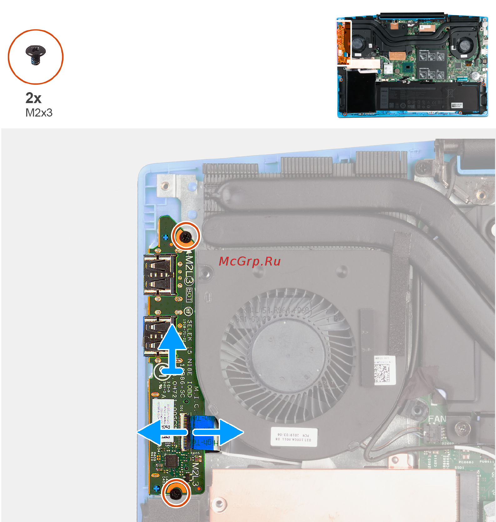 Dell G315-6691 [41/72] Установка платы ввода вывода