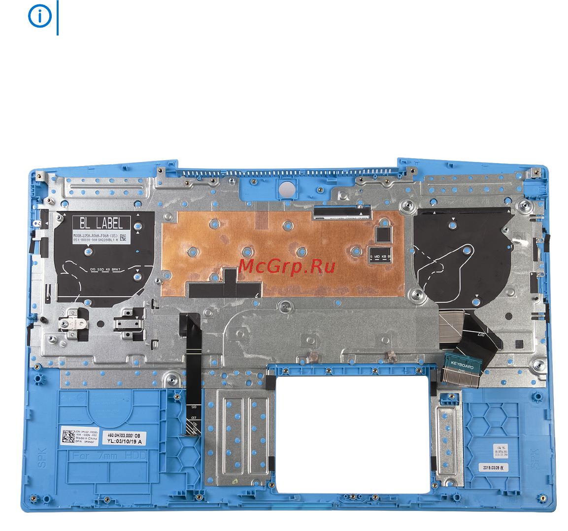 Dell G315-6691 [51/72] Снятие упора для рук и клавиатуры в сборе