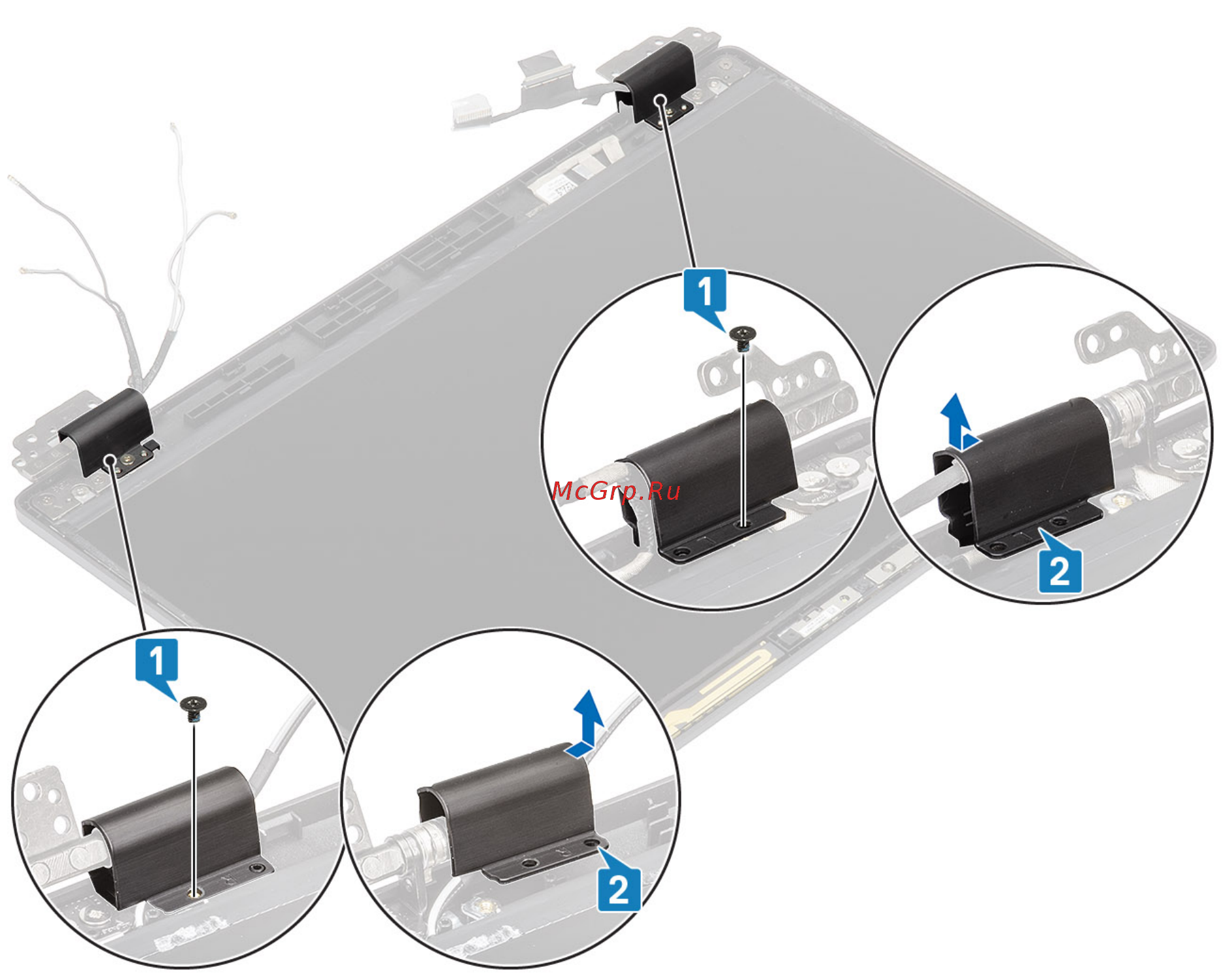 Dell Latitude 5300-2880 [101/120] Установка крышек шарниров