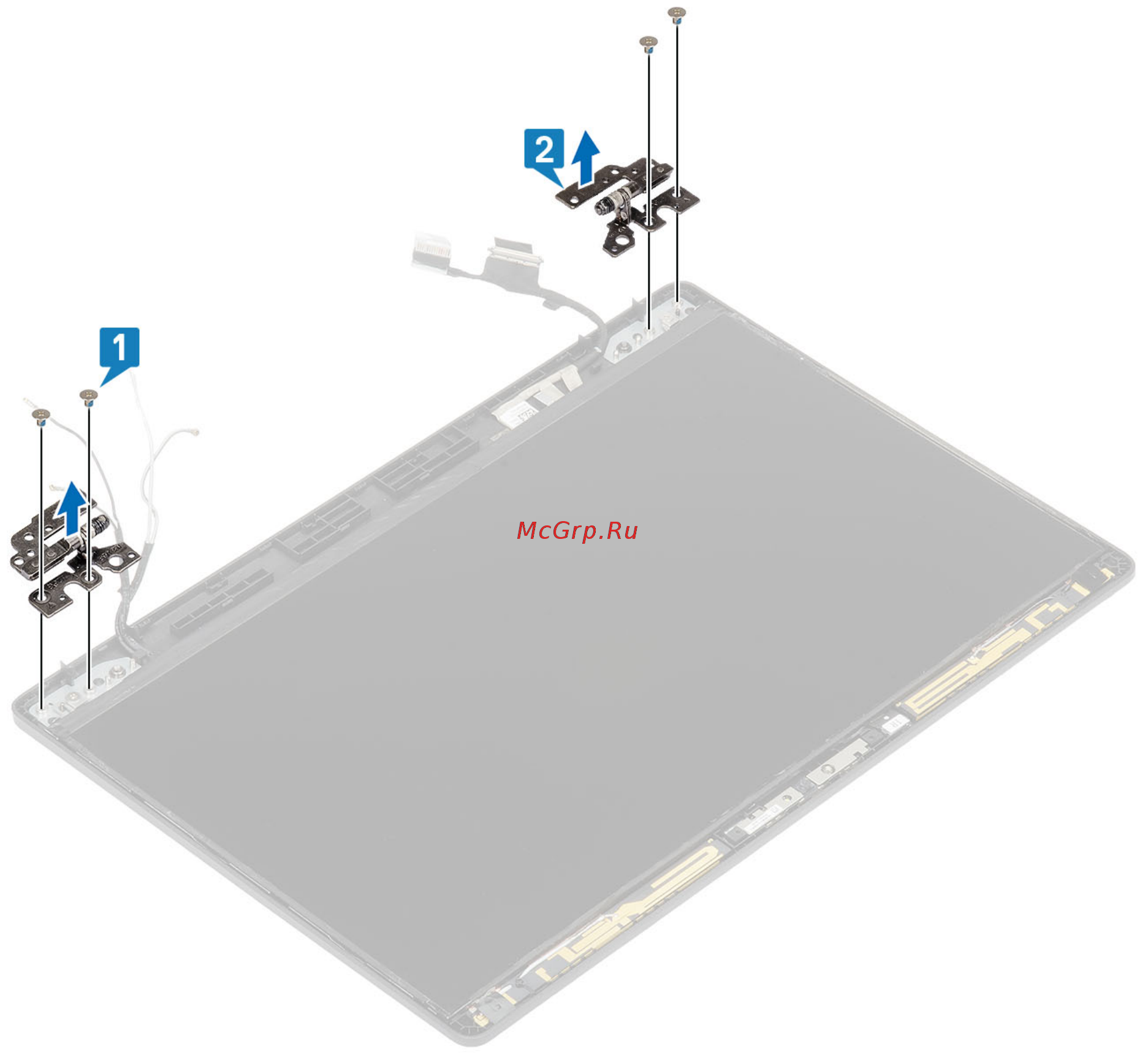 Dell Latitude 5300-2880 [103/120] Установка шарнира дисплея