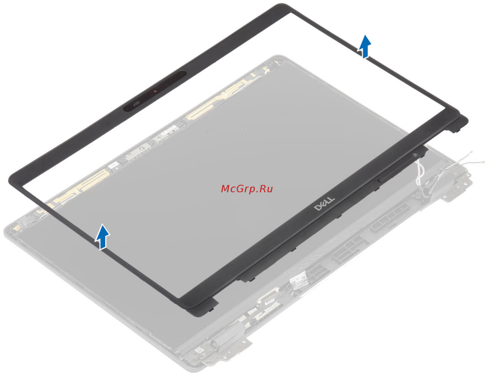 Dell Latitude 5300-2880 [98/120] Установка лицевой панели дисплея
