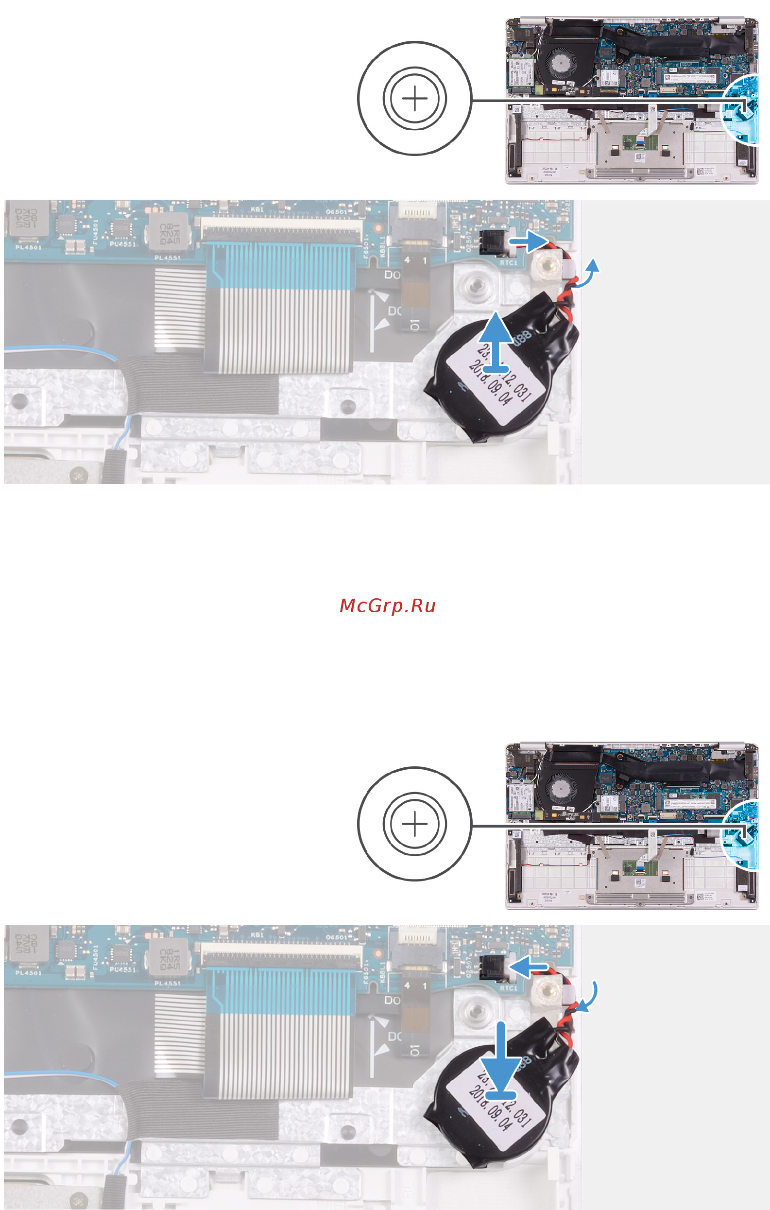 Dell Vostro 5391-4148 [18/79] Установка батарейки типа таблетка
