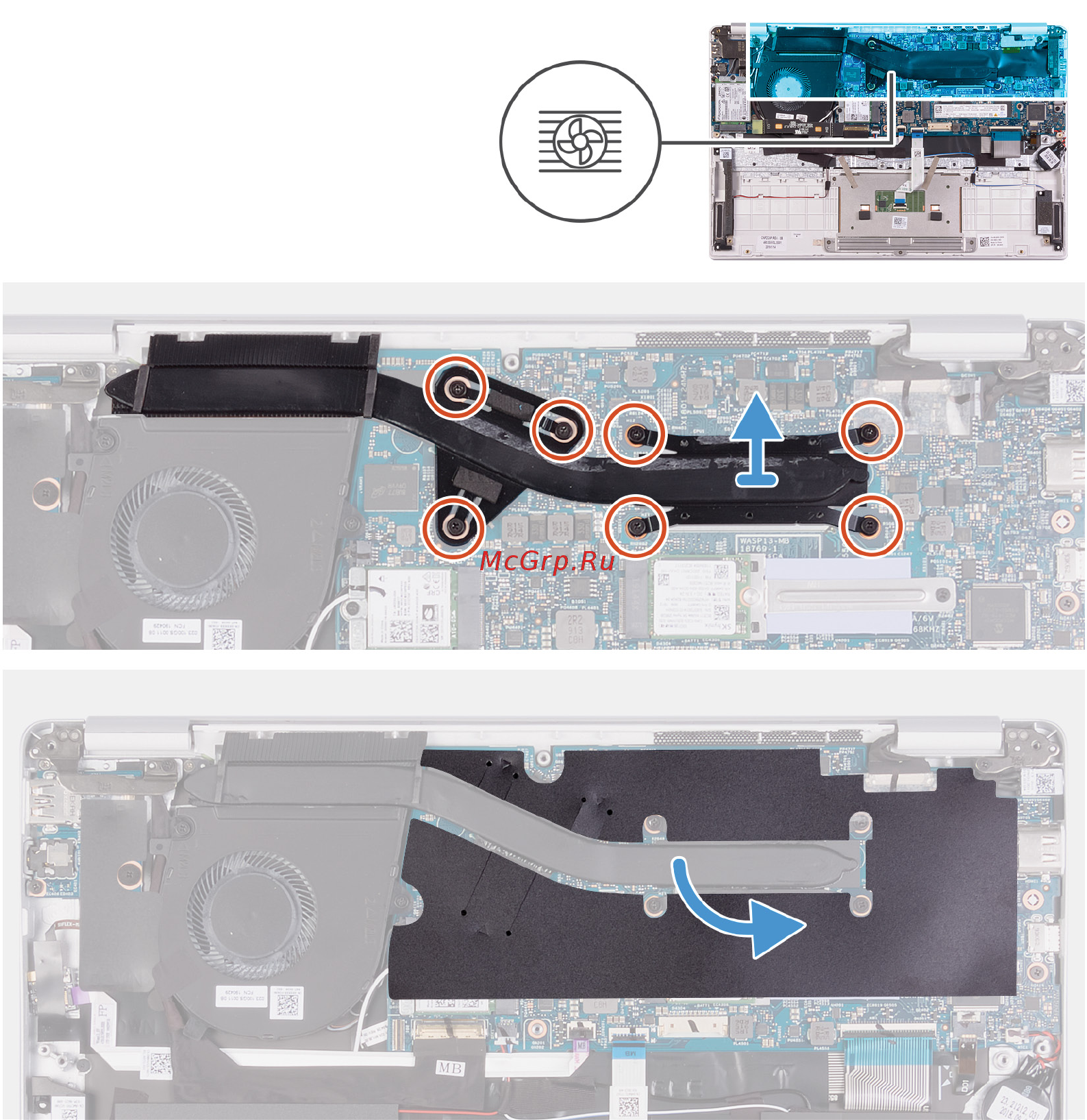 Dell Vostro 5391-4148 [24/79] Извлечение вентилятора