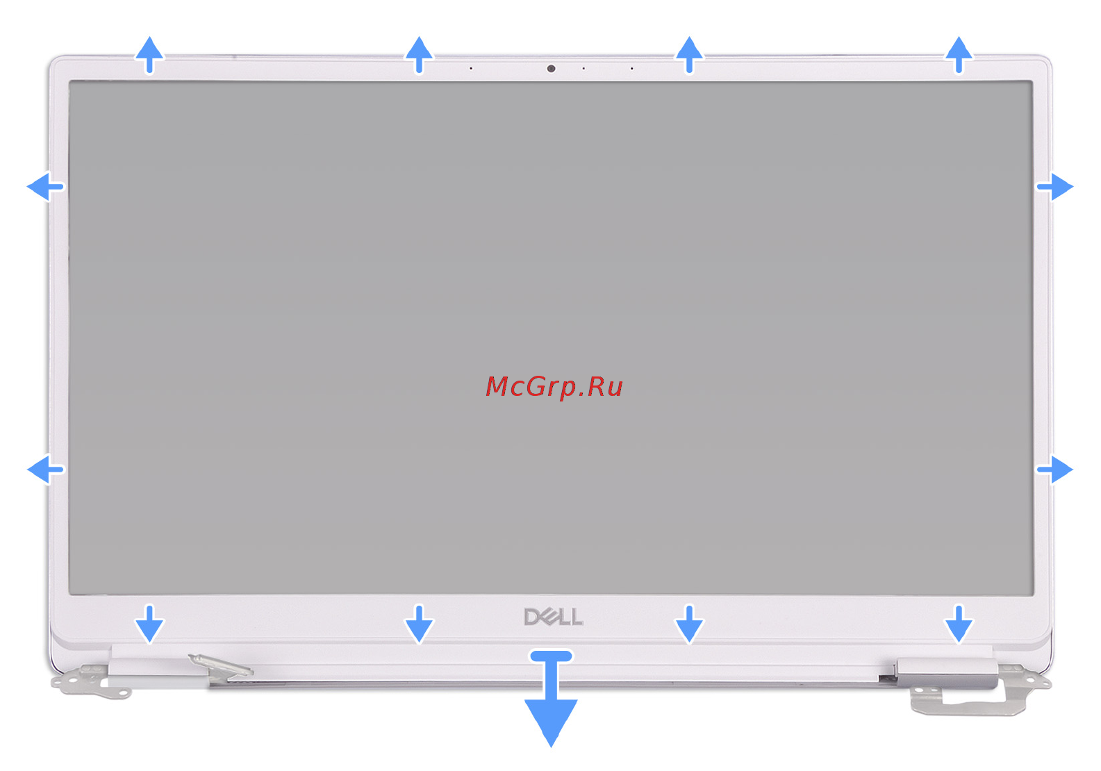 Dell Vostro 5391-4148 [50/79] Снятие лицевой панели дисплея
