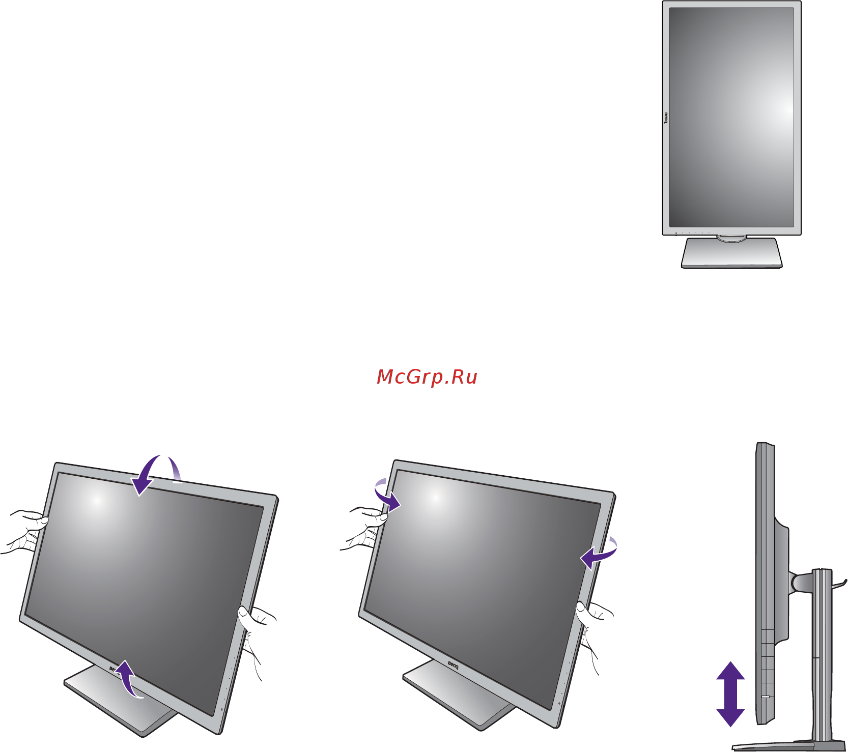 Benq PD2700Q Black (9H.LF7LA.TBE) [18/45] Регулировка угла обзора