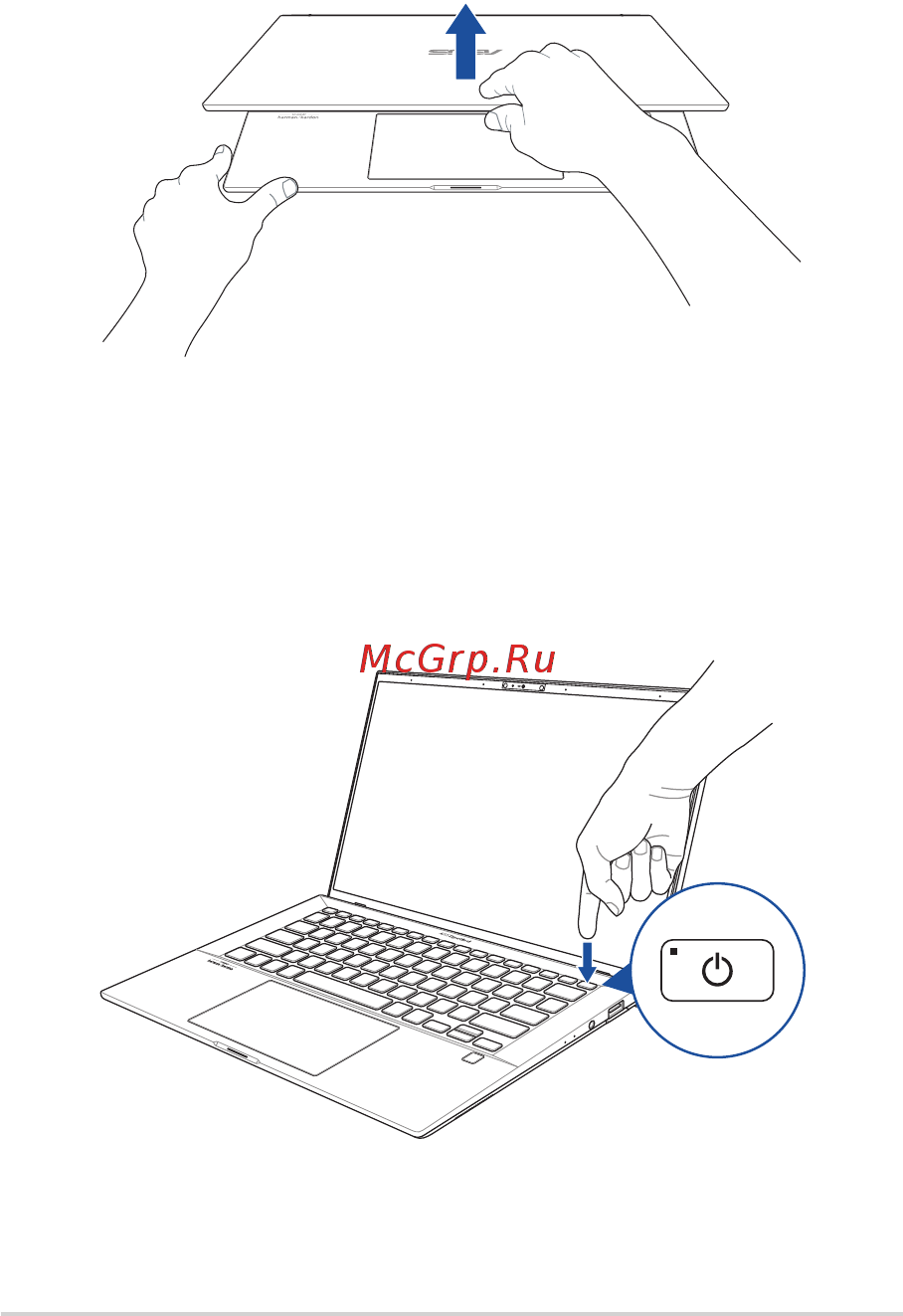 Asus UX392FN-AB006R [30/96] Откройте крышку