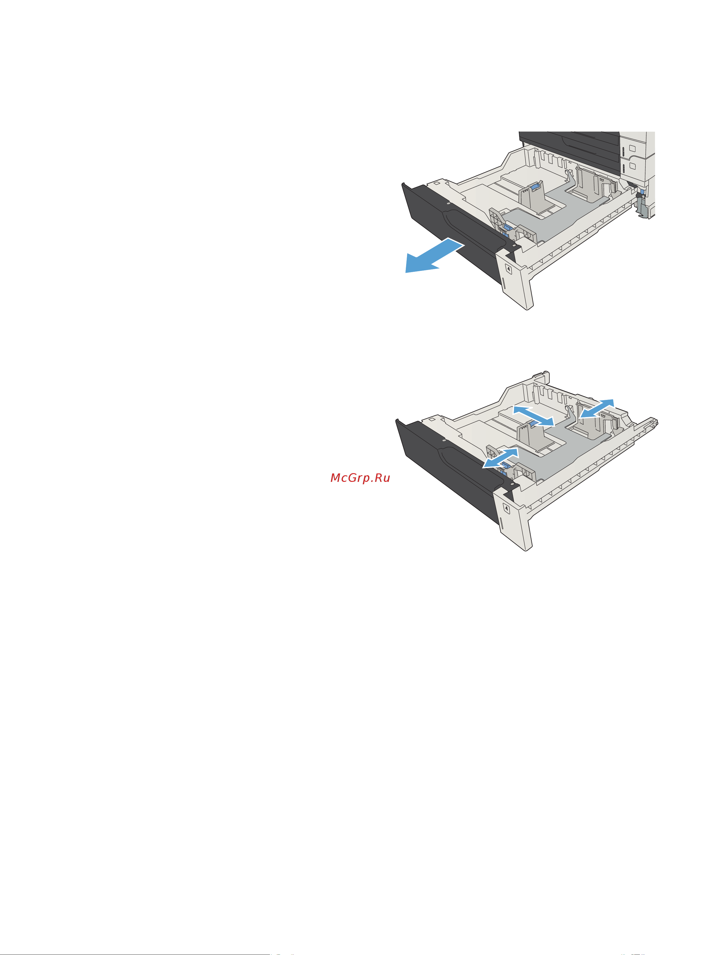 HP CF067A M725f [55/324] Загрузка лотка на 500 листов