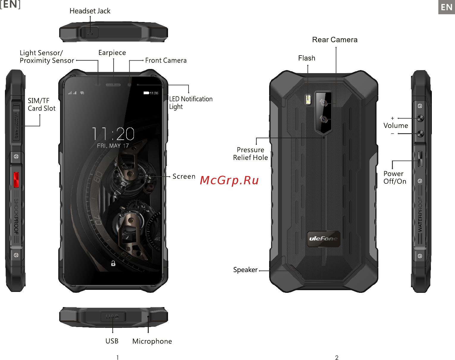 Ulefone Armor X3 Black Инструкция по эксплуатации онлайн [3/31] 567954