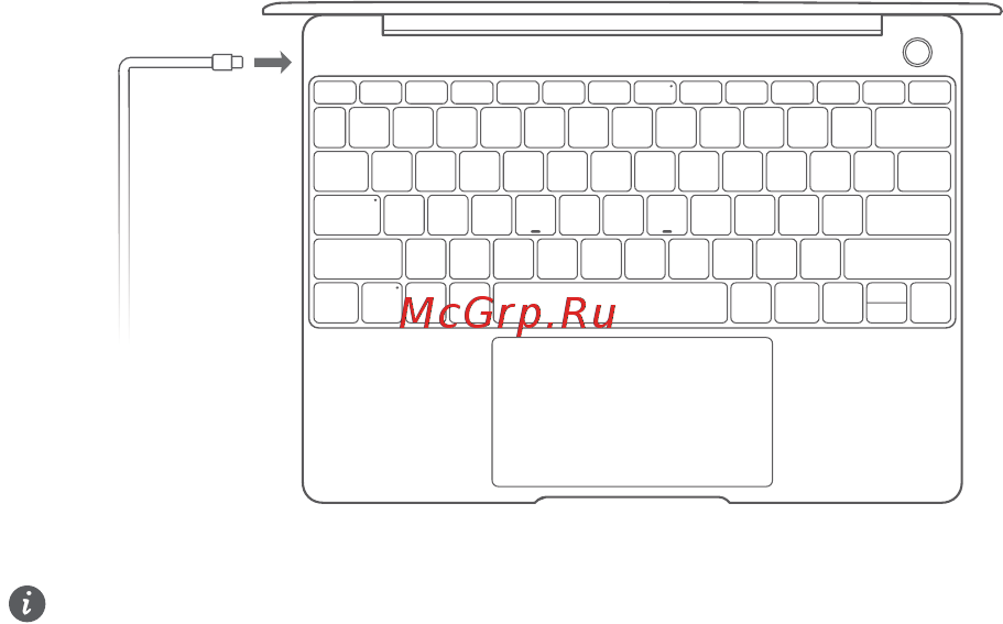 Huawei MateBook 13 Space Grey (HN-W19R) [9/301] Charging your computer