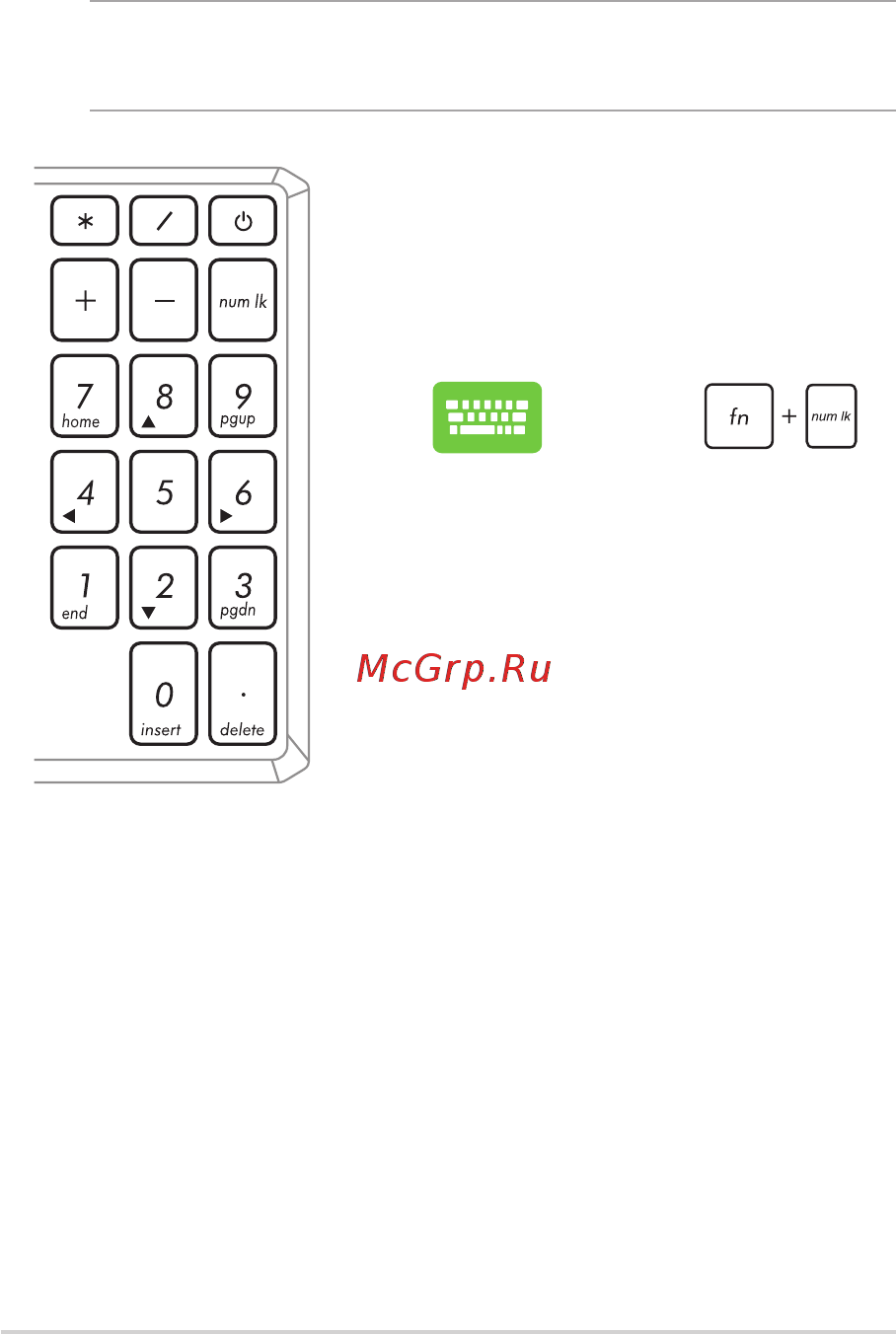 Asus 15 X509JA [40/100] Использование цифровой клавиатуры