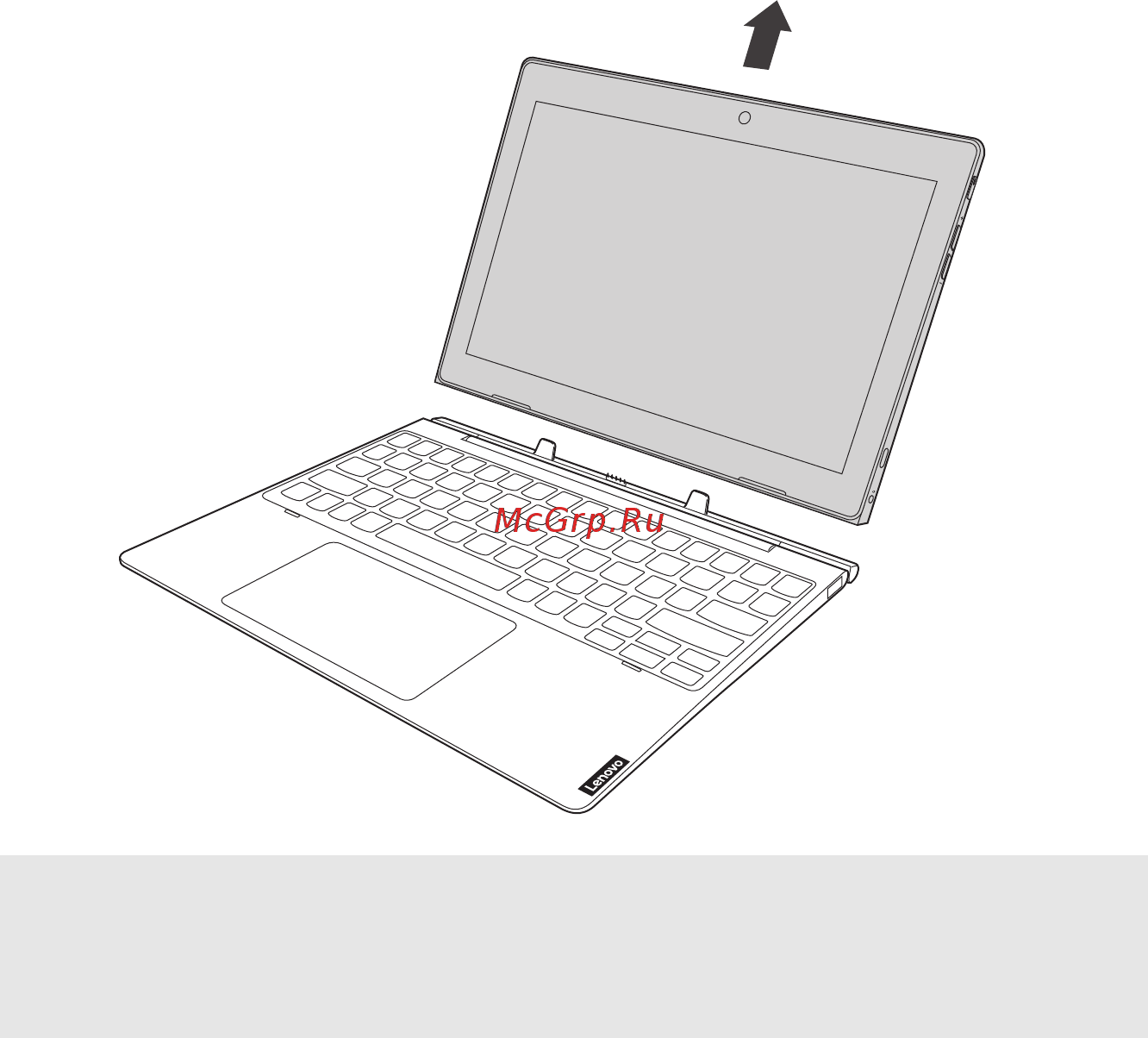 Lenovo IdeaPad D330-10IGM (81H300KQRU) [22/45] Отсоединение планшета