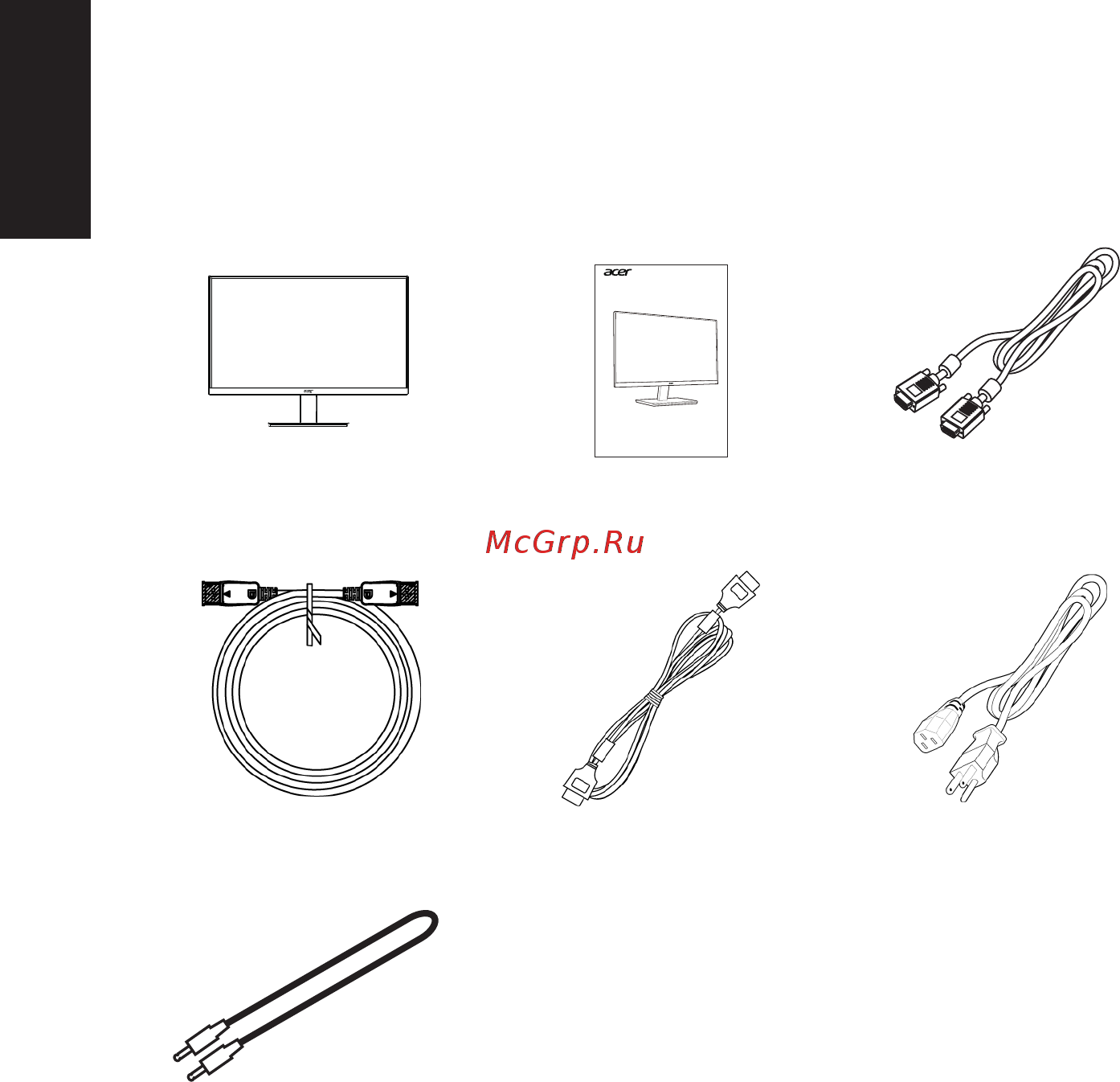 Acer V247Ybip [12/29] Комплектность