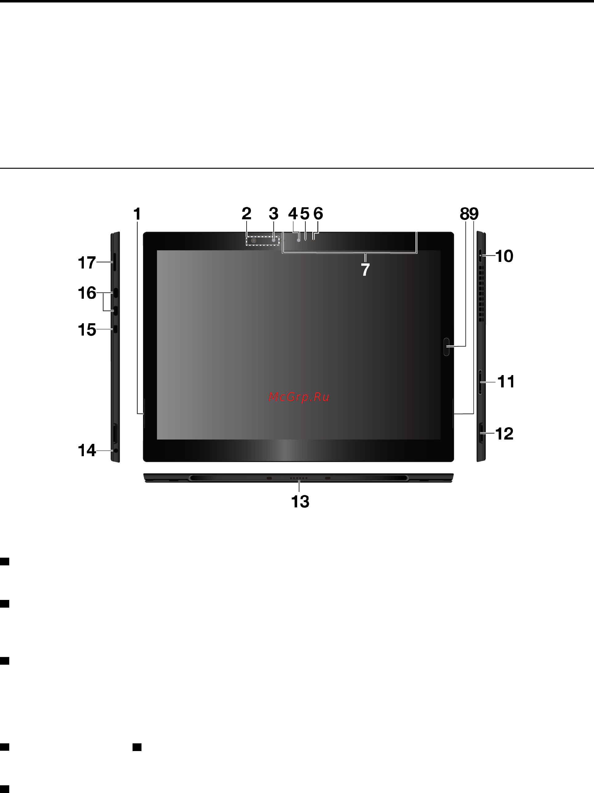 Lenovo ThinkPad X1 Tablet Gen3 (20KJ001PRT) [17/112] Разъемы и индикаторы
