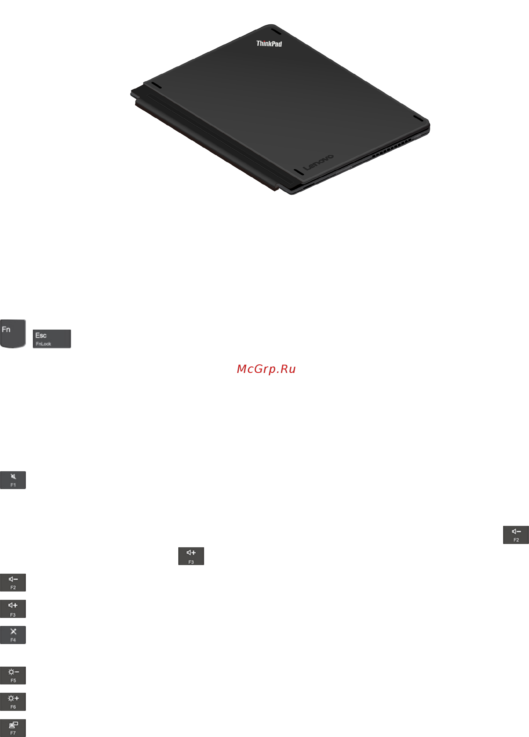 Lenovo ThinkPad X1 Tablet Gen 3 [47/112] Использование специальных клавиш