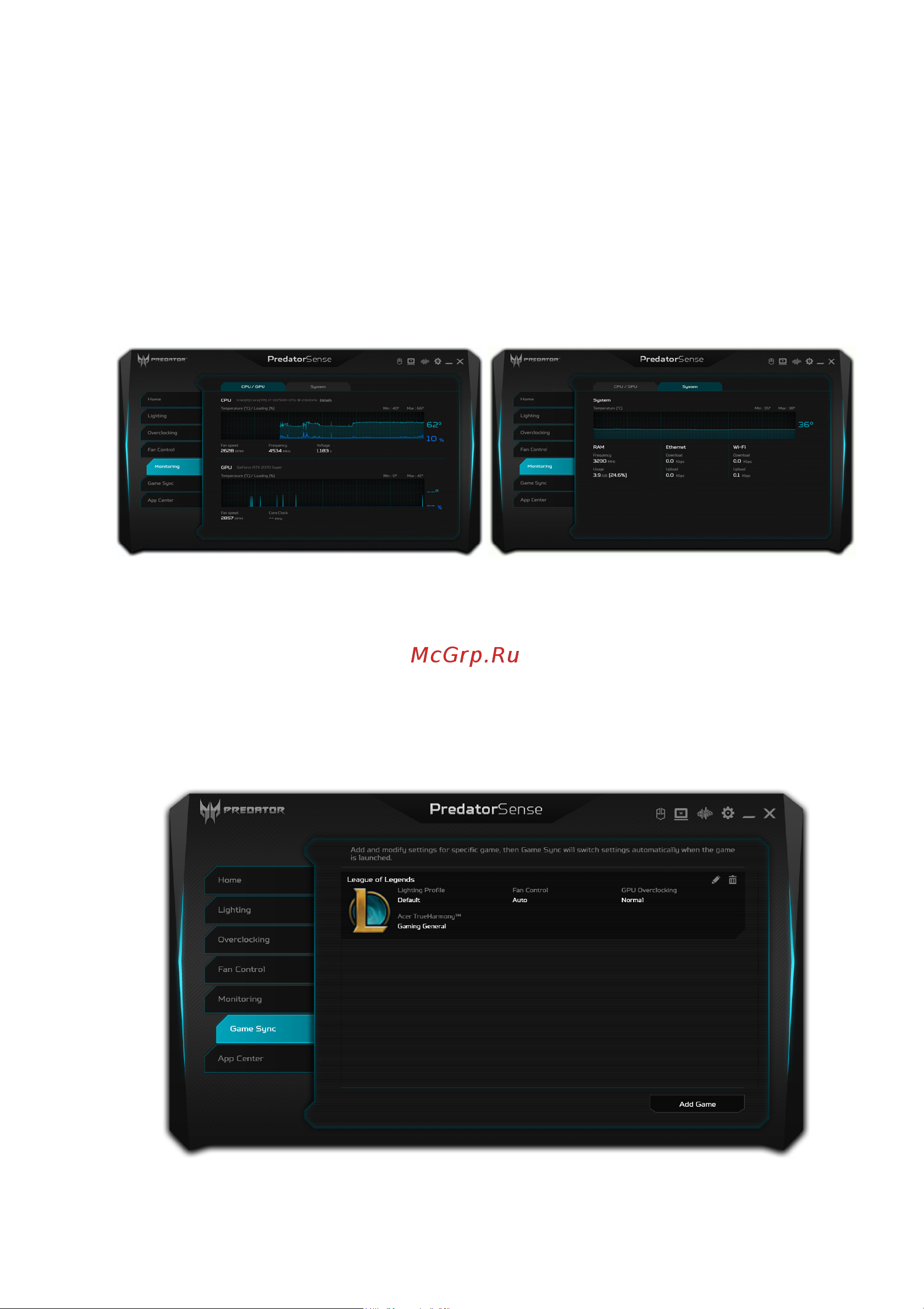 Acer Predator Helios 300 PH315-53-7239 NH.Q7XER.00E [61/113] Мониторинг