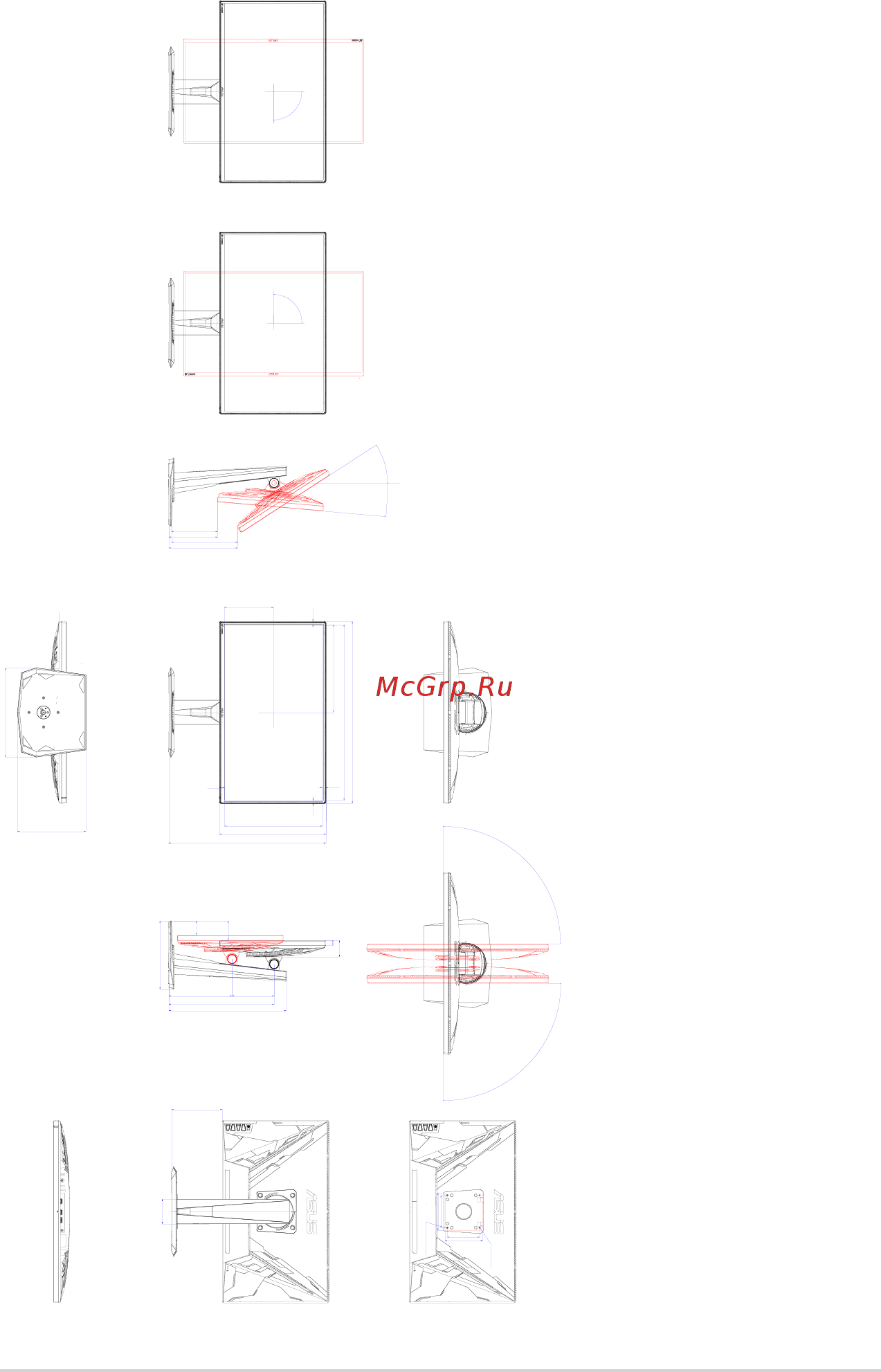 Asus VG259QM [29/34] Asus vg259qm outline dimension unit mm inch