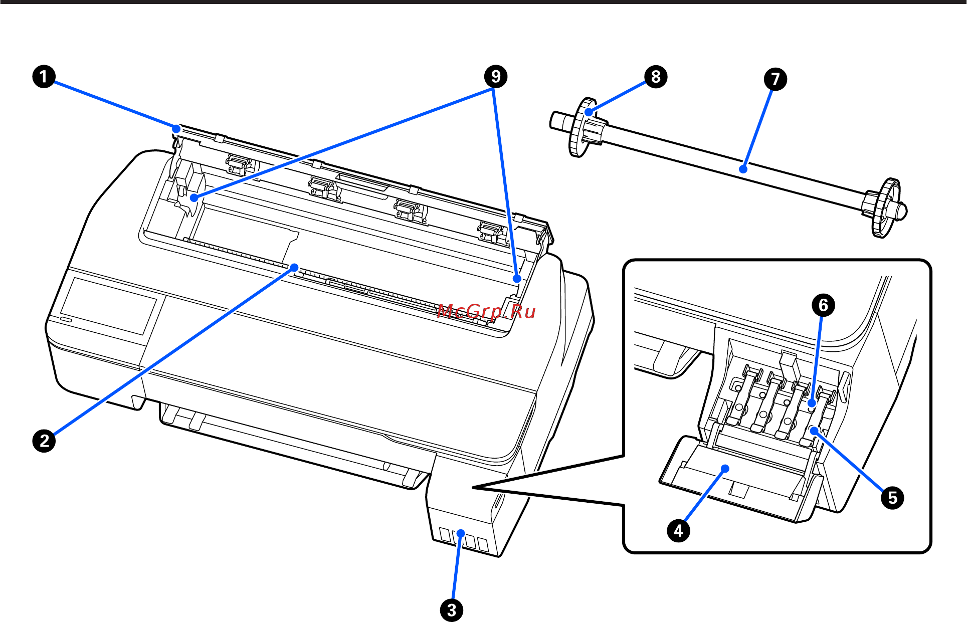 Epson SureColor SC-T3100X (C11CJ15301A0) [10/189] Внутренняя часть