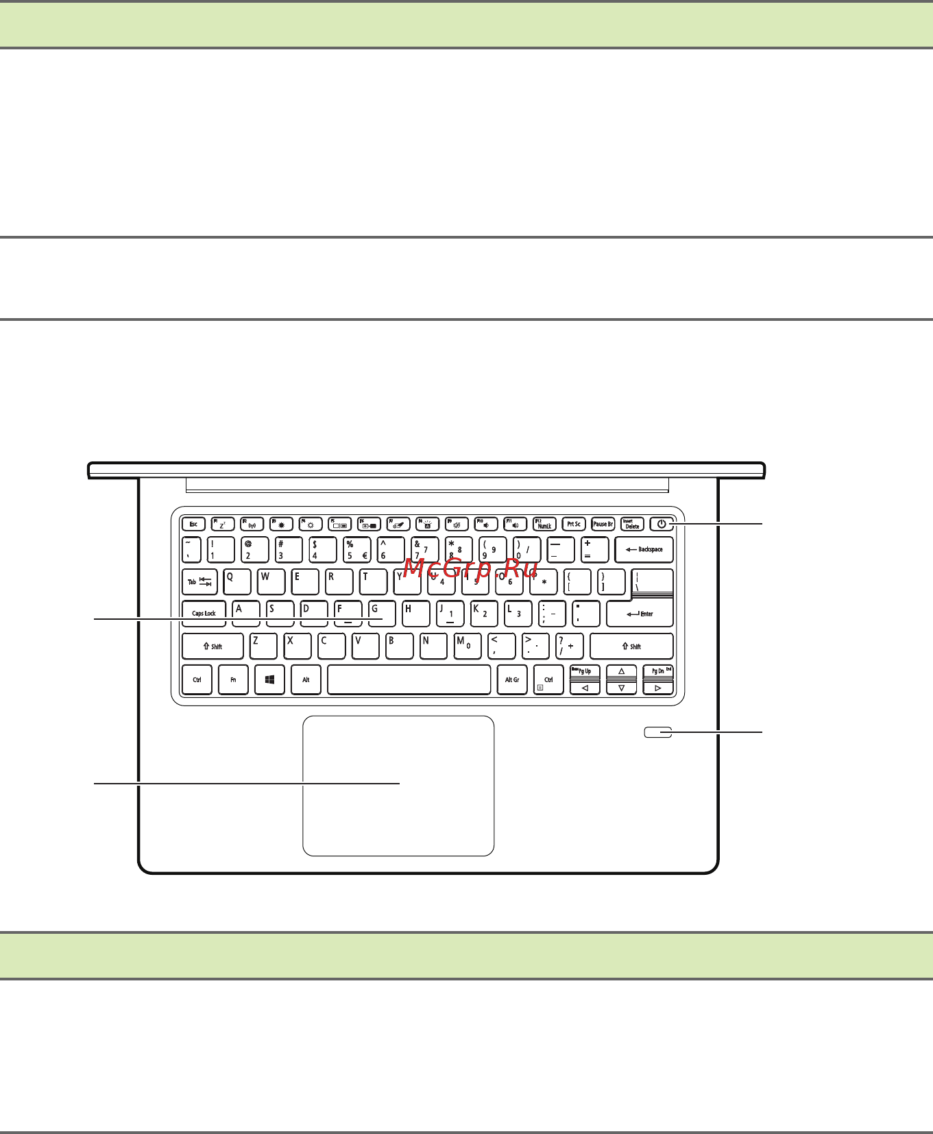 Acer Swift 3 SF314-41-R46X (NX.HFDER.003) [11/90] Вид клавиатуры