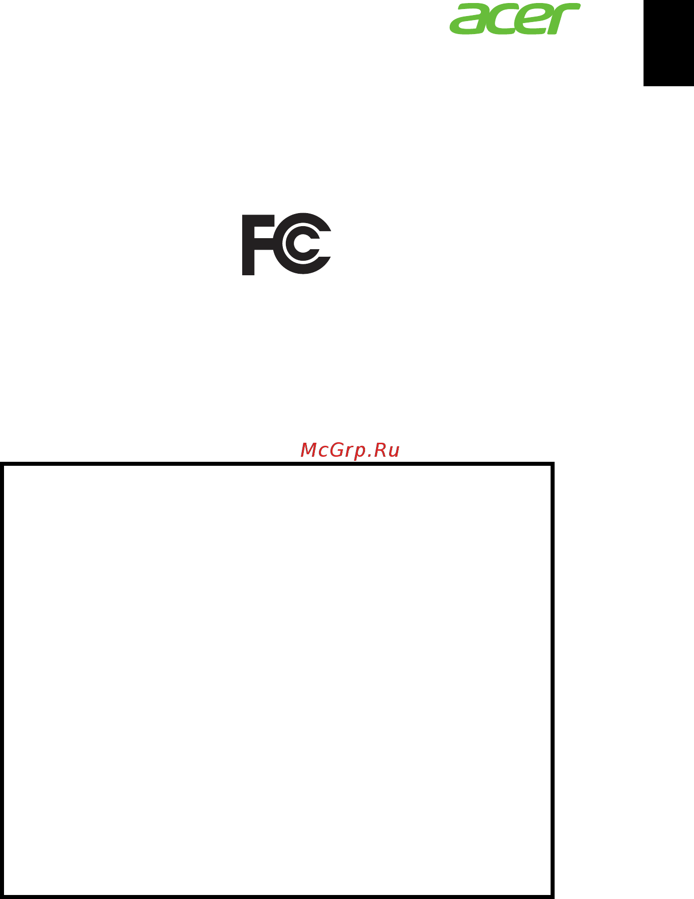 Acer X1123HP [65/65] Federal communications commission declaration of conformity