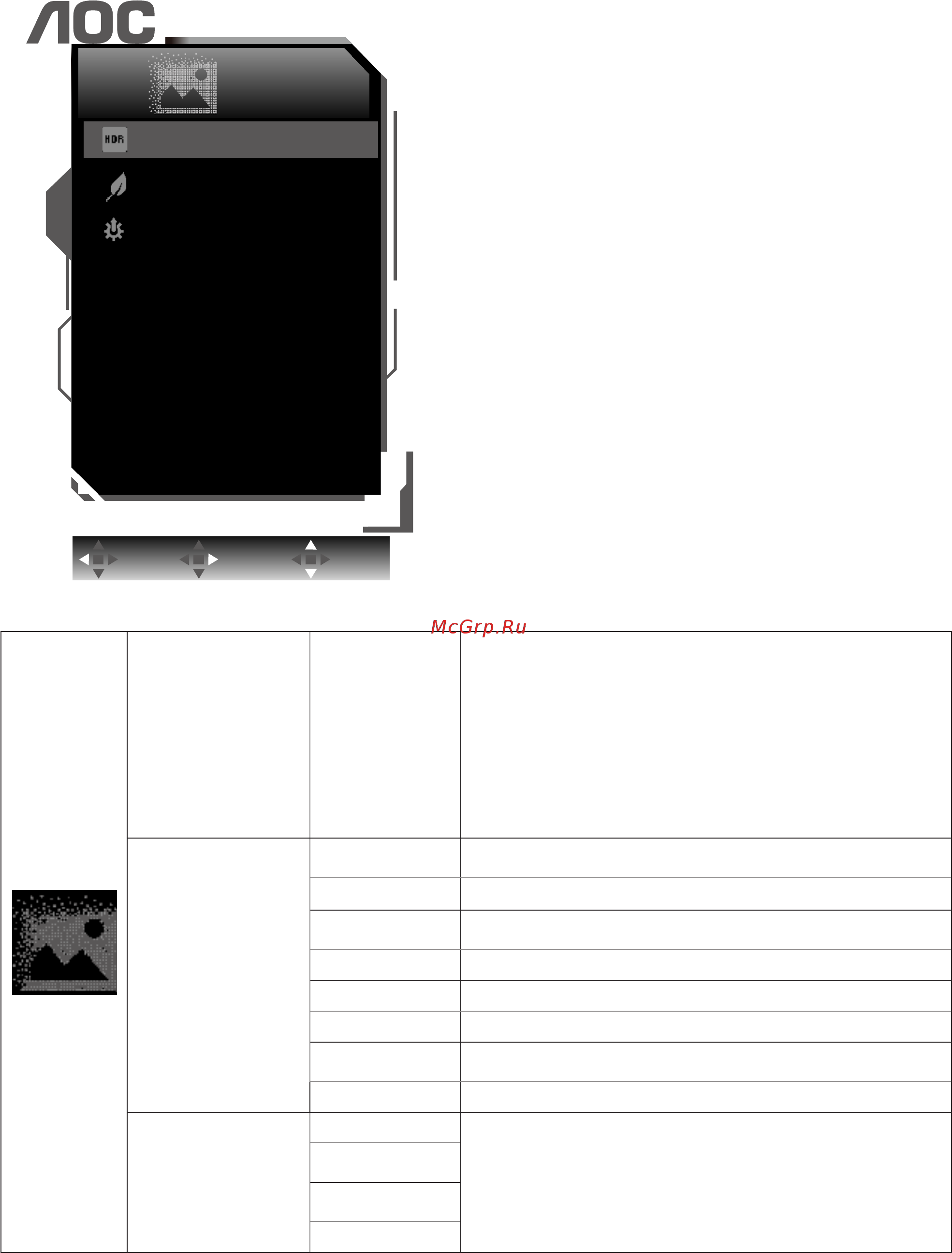 AOC U32U1 [19/32] Image setup настр изображ