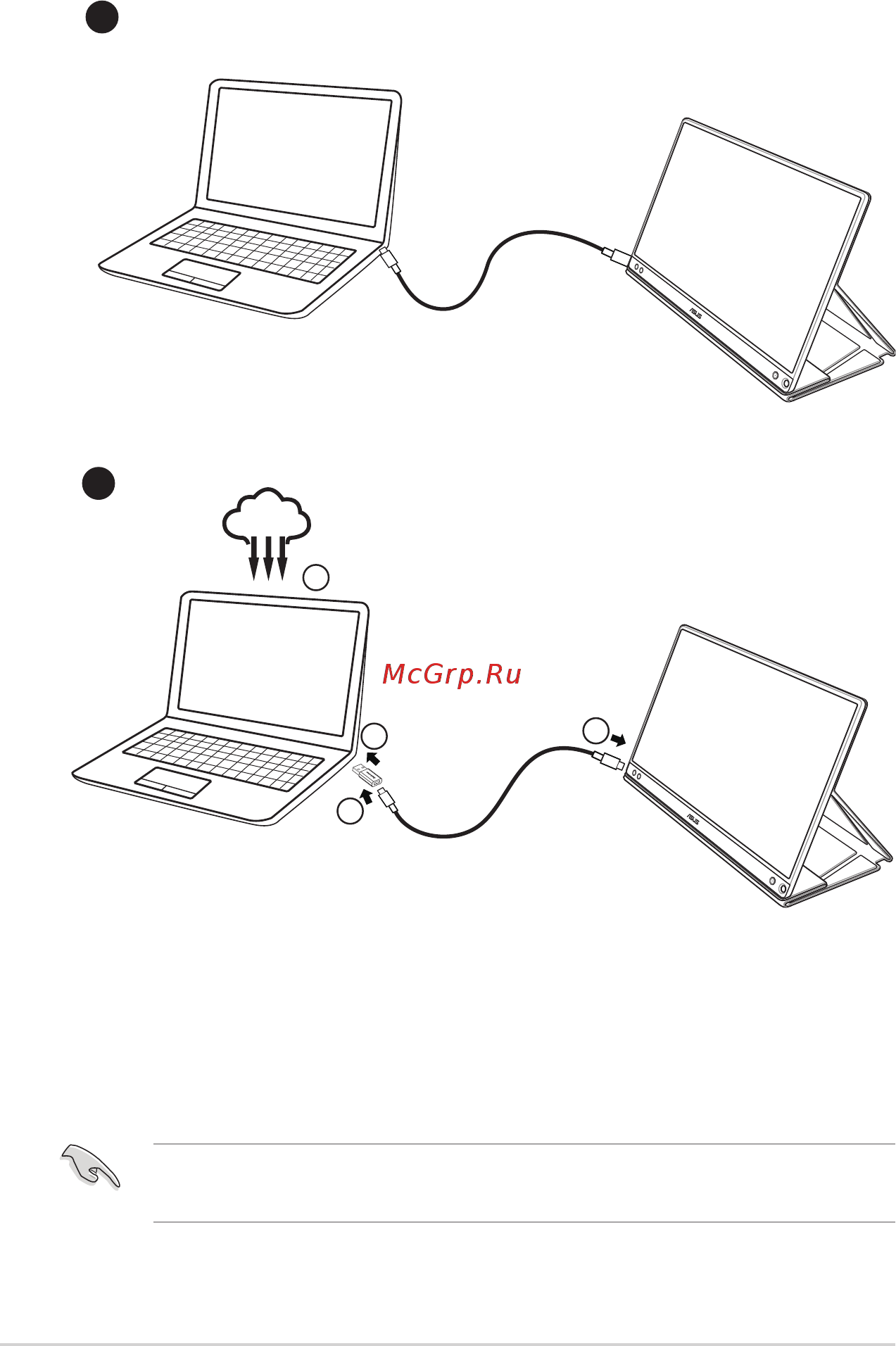Asus MB16ACE [11/25] Подключите usb монитор к системе