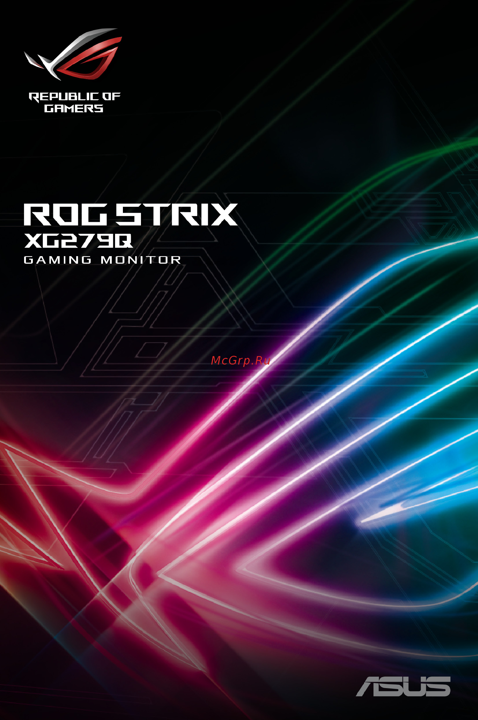 Asus XG279Q Инструкция по эксплуатации онлайн