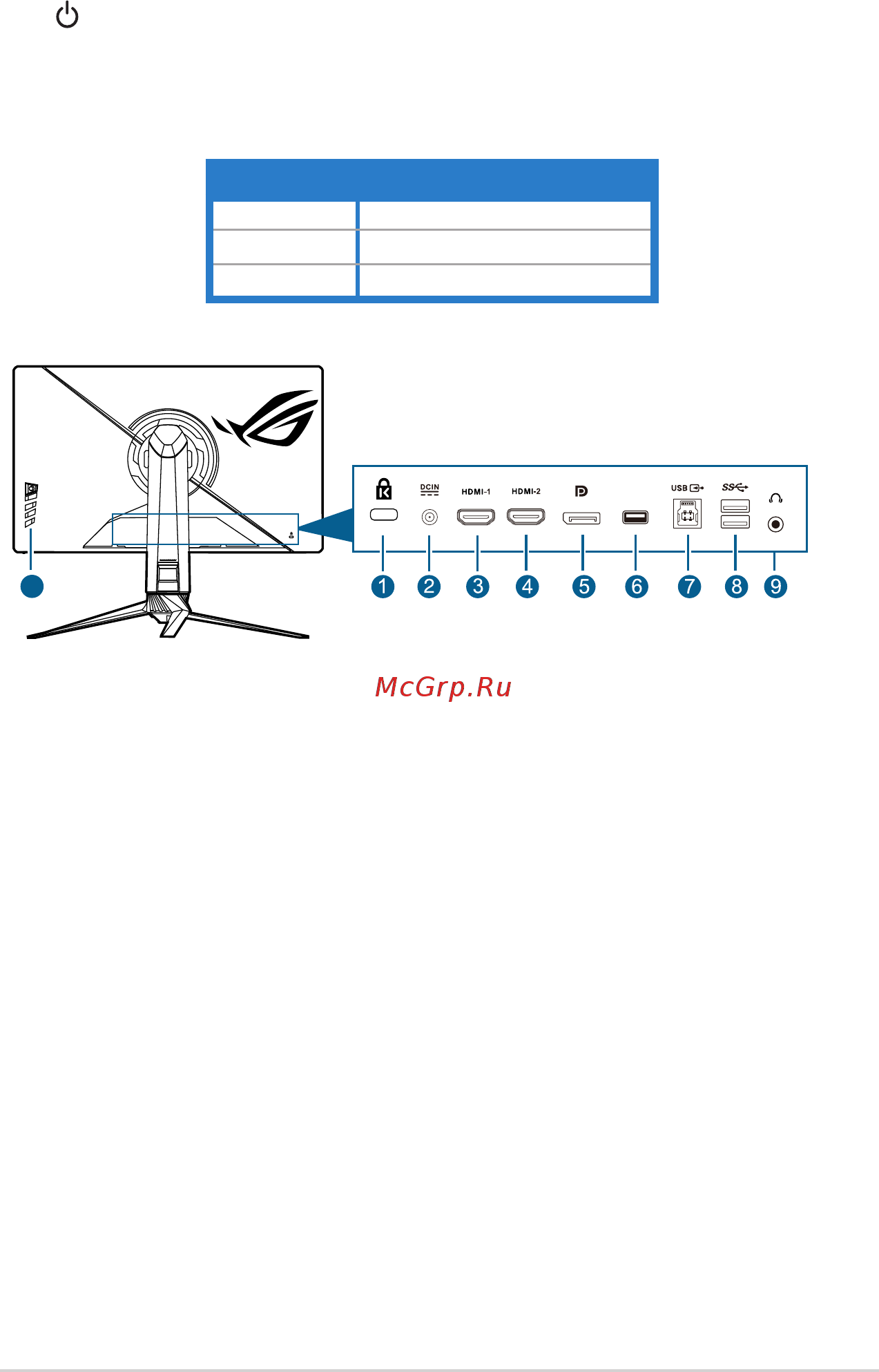 Asus XG279Q [13/40] Вид сзади
