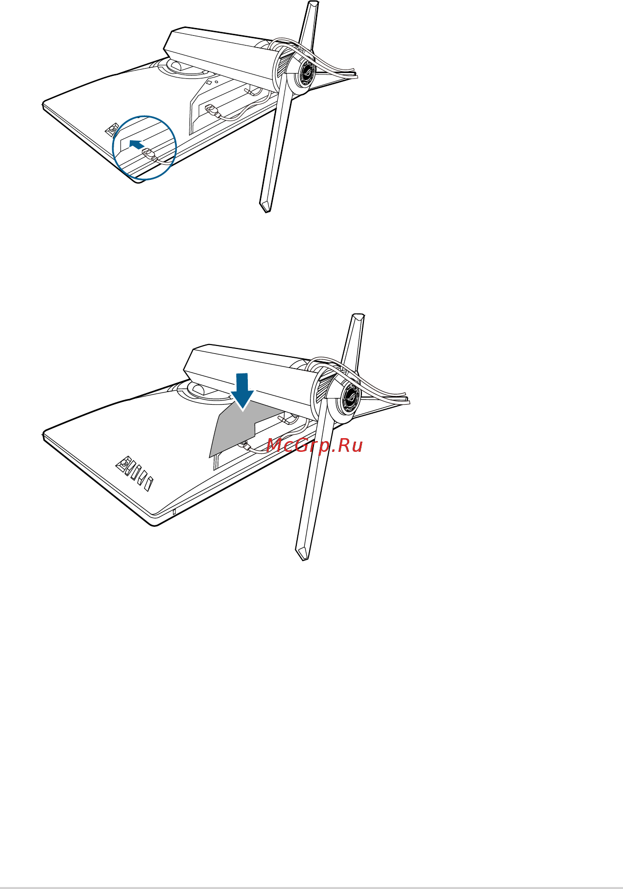Asus XG279Q [20/40] Укладка кабелей