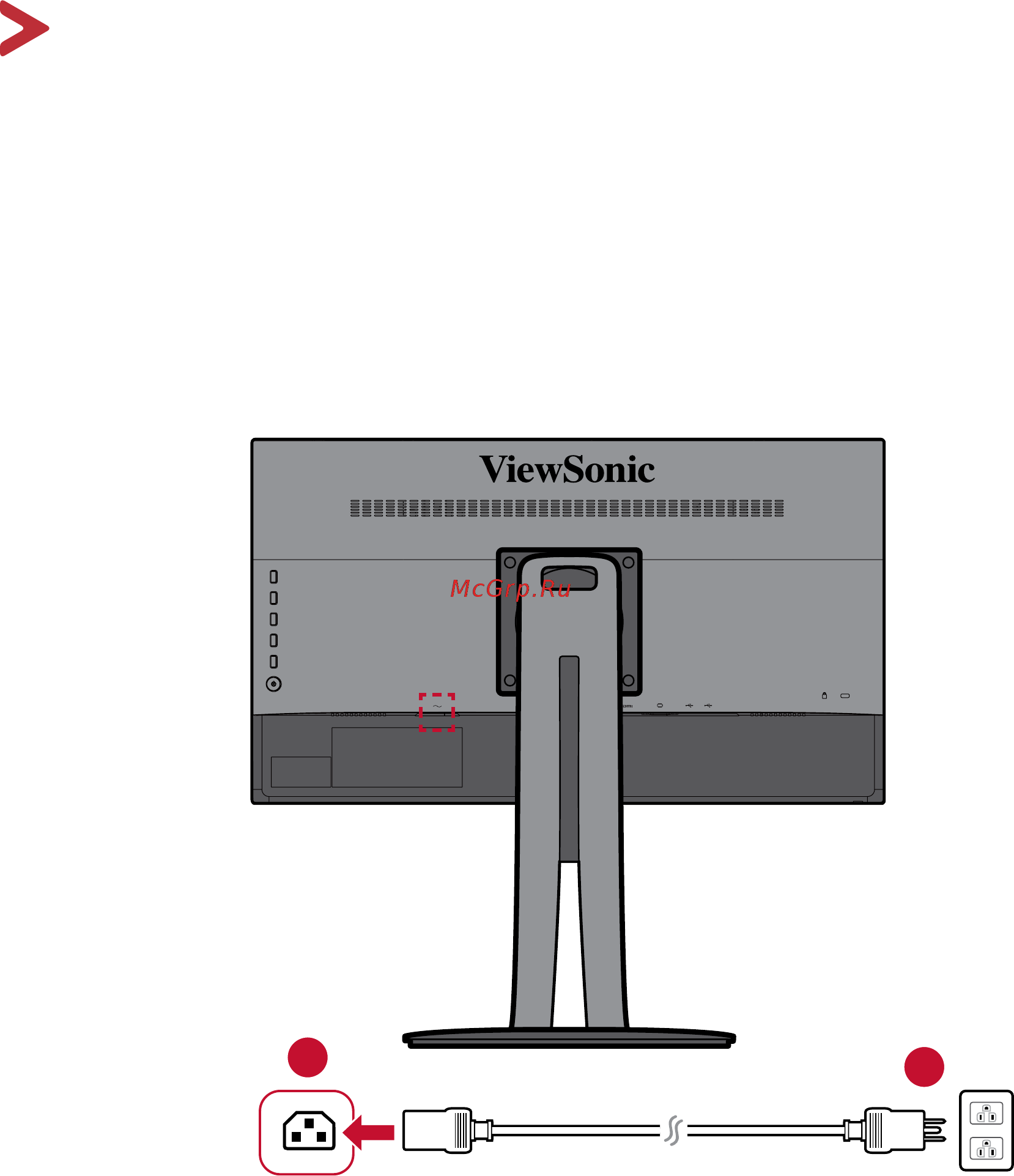 Viewsonic VP2458 [14/71] Подключение к источнику питания