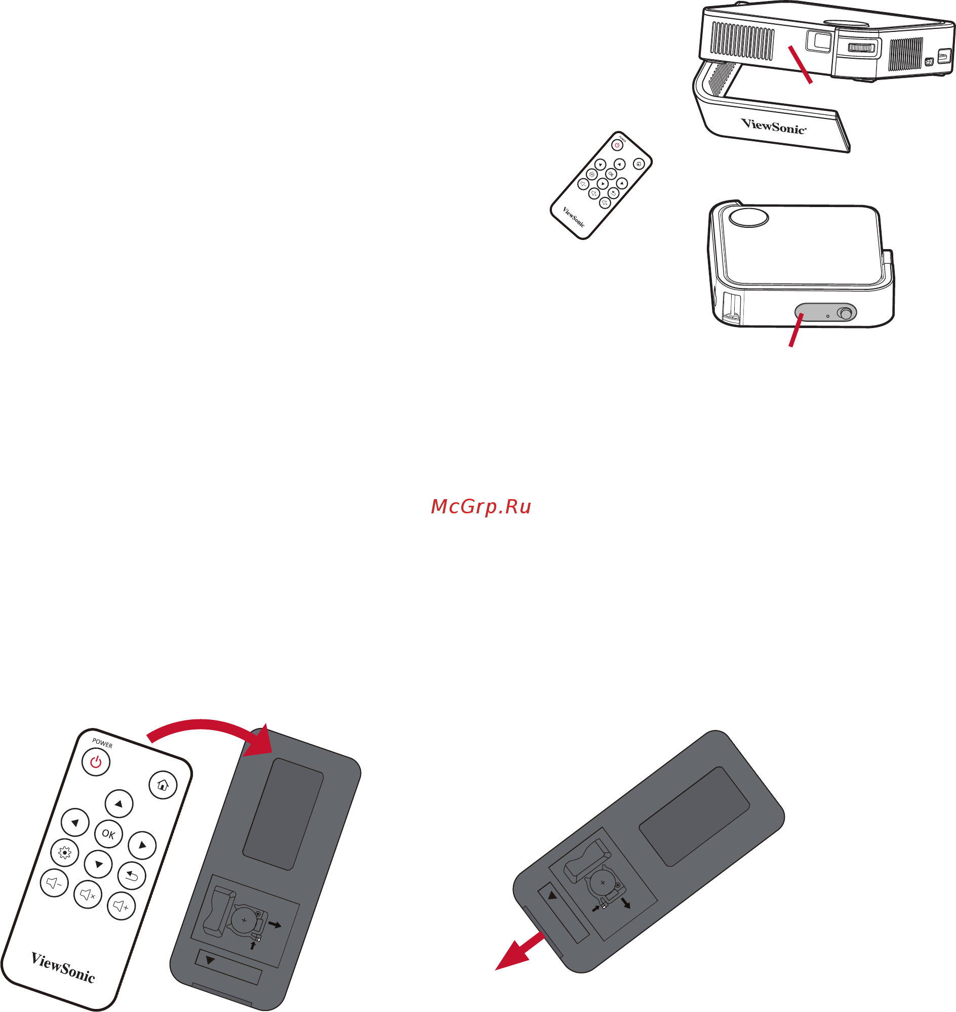 Viewsonic M1 mini (VS18039) [12/61] Пульт ду эффективная дальность