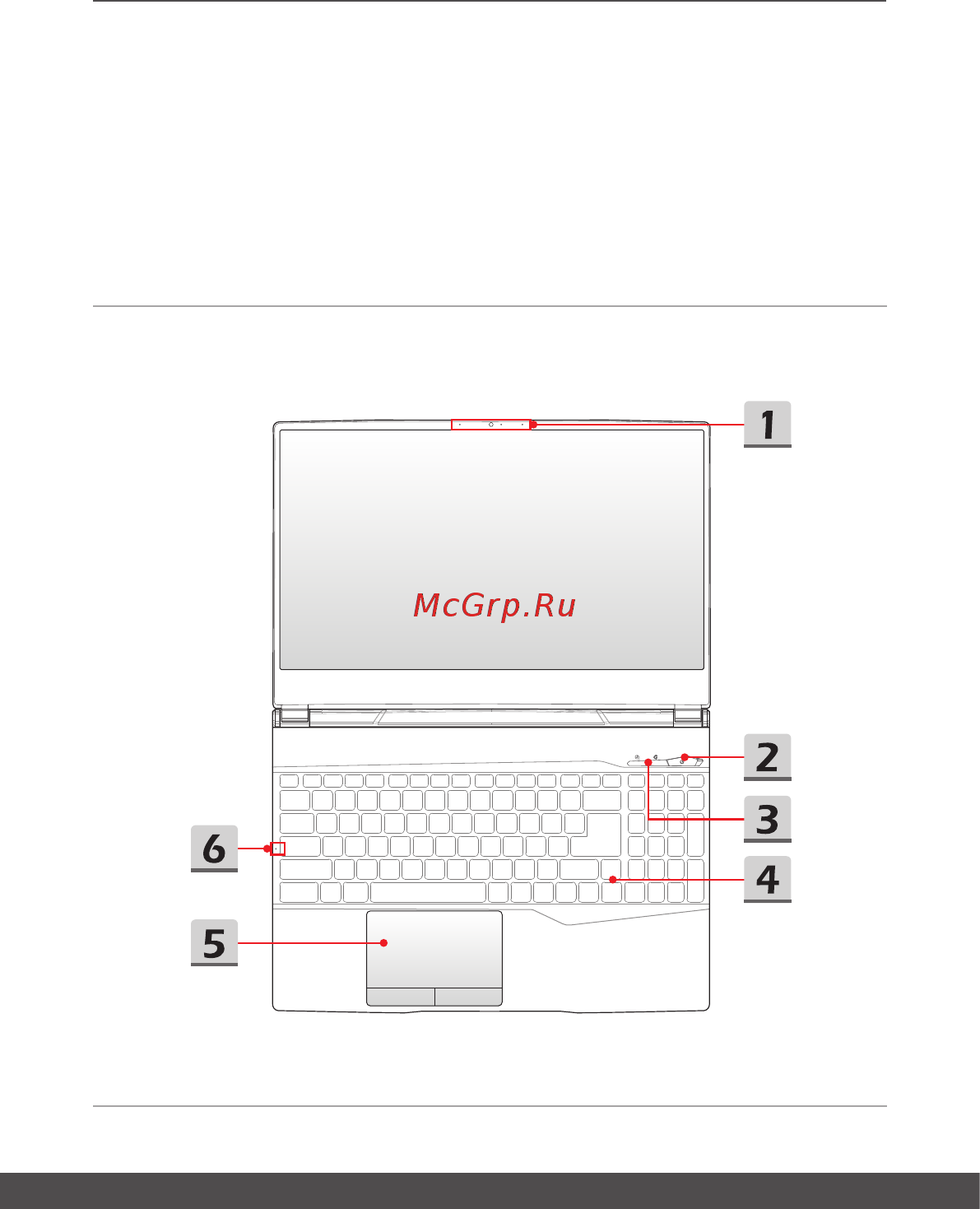 MSI GL65 Leopard 10SCSR-018RU [13/64] Вид сверху в открытом состоянии