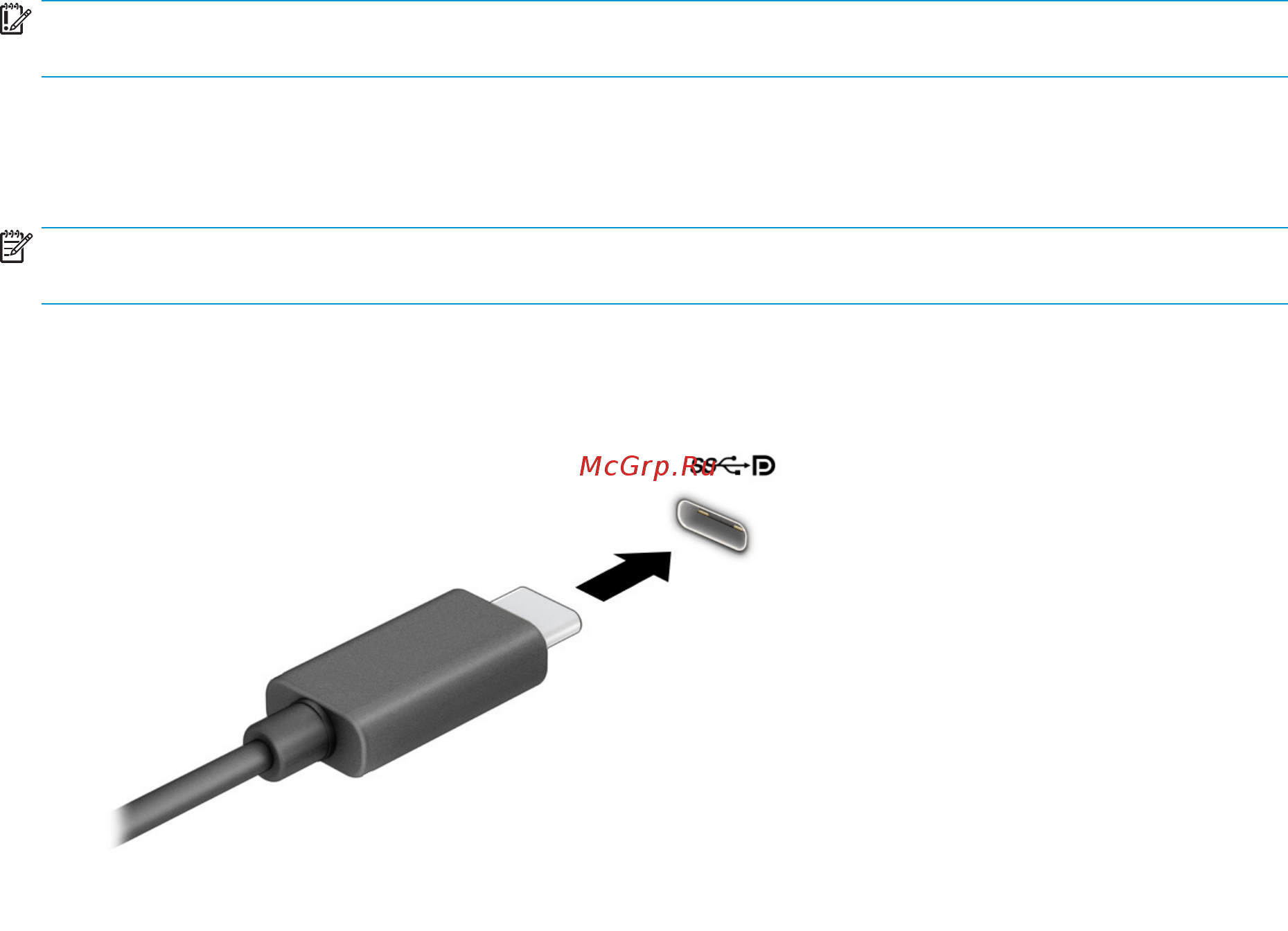 HP ProBook 445 G7 1F3K8EA [47/95] Подключение устройств к порту usb type c только на некоторых моделях