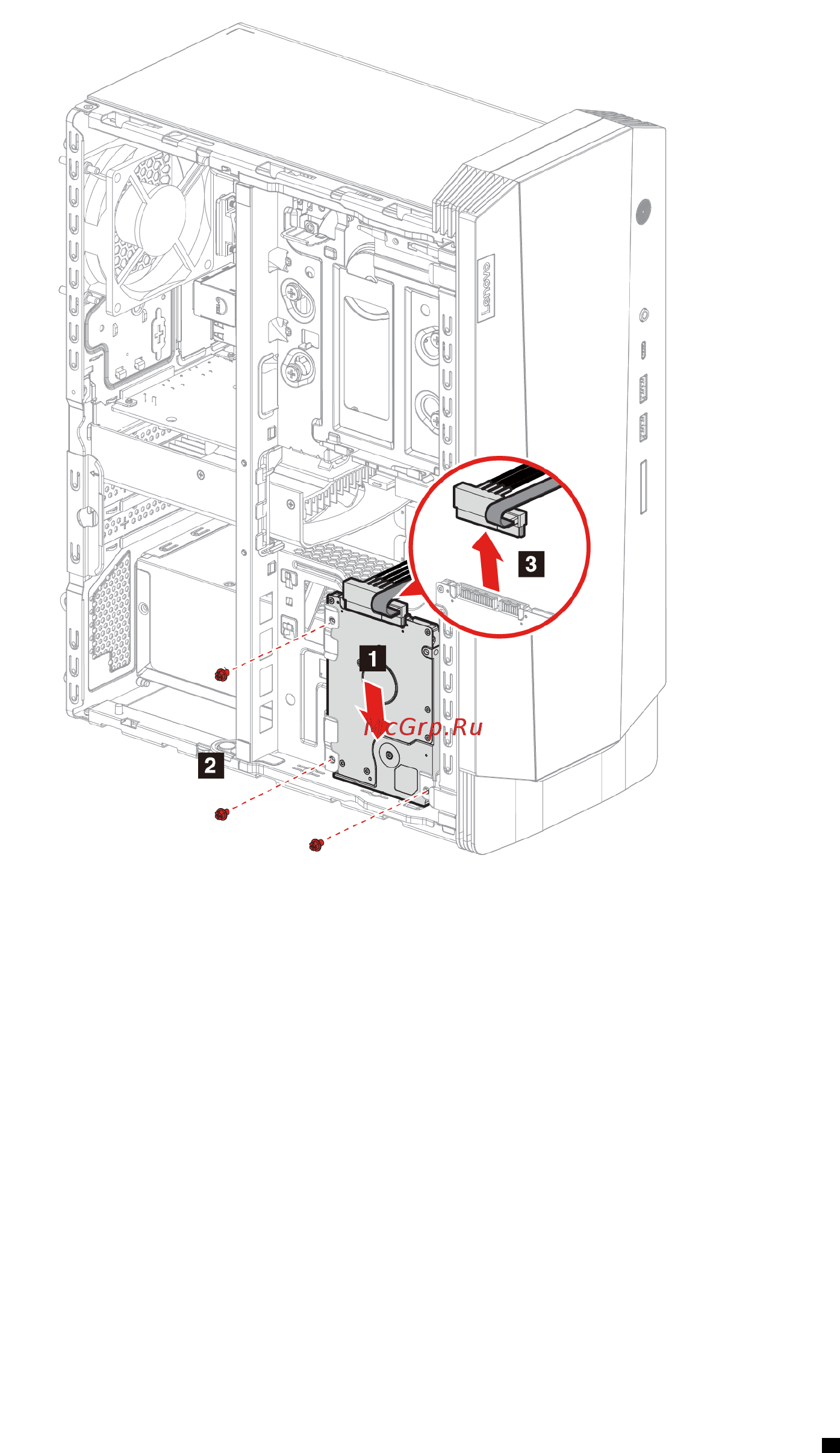 Lenovo IdeaCentre G5 14IMB05 (90N9009VRS) [42/108] Отсек устройства хранения данных