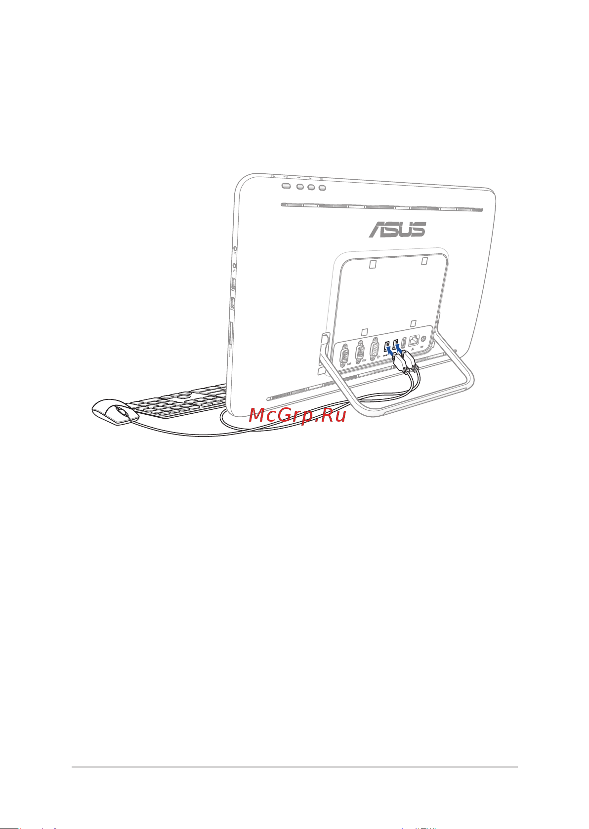 Asus AiO V161GAT-BD048D [22/68] Подключение проводной клавиатуры и мыши