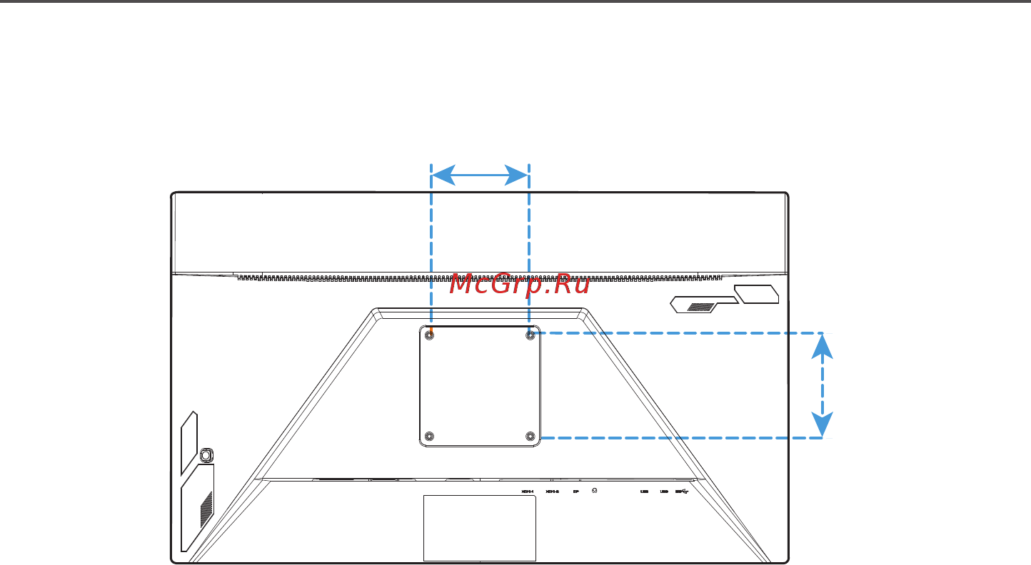 Gigabyte G27QC A-EK [23/46] Прикрепите монтажный кронштейн к монтажным отверстиям на задней