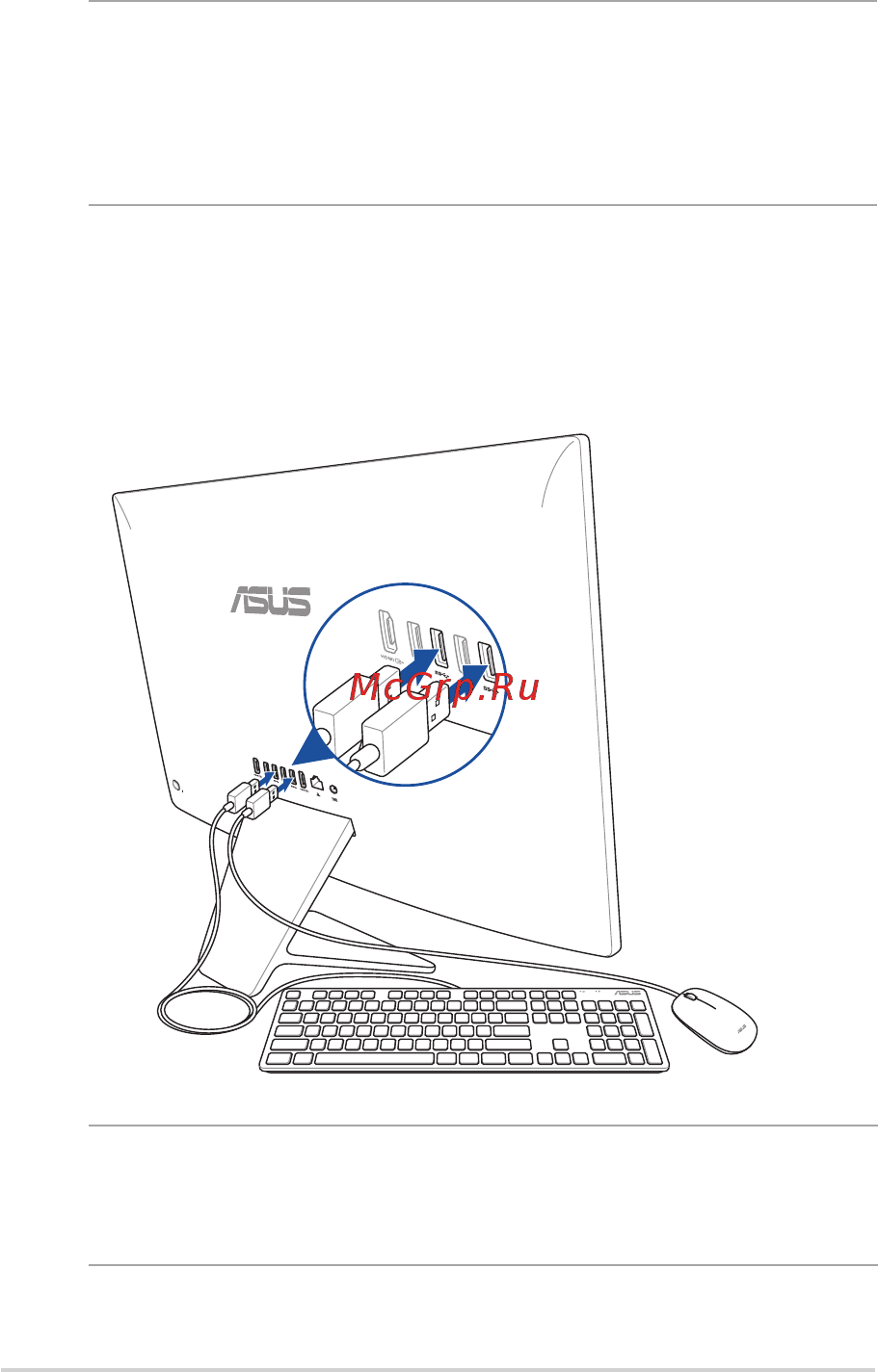 Asus Vivo V241FFK-WA088T [21/62] Подключение проводной клавиатуры и мыши