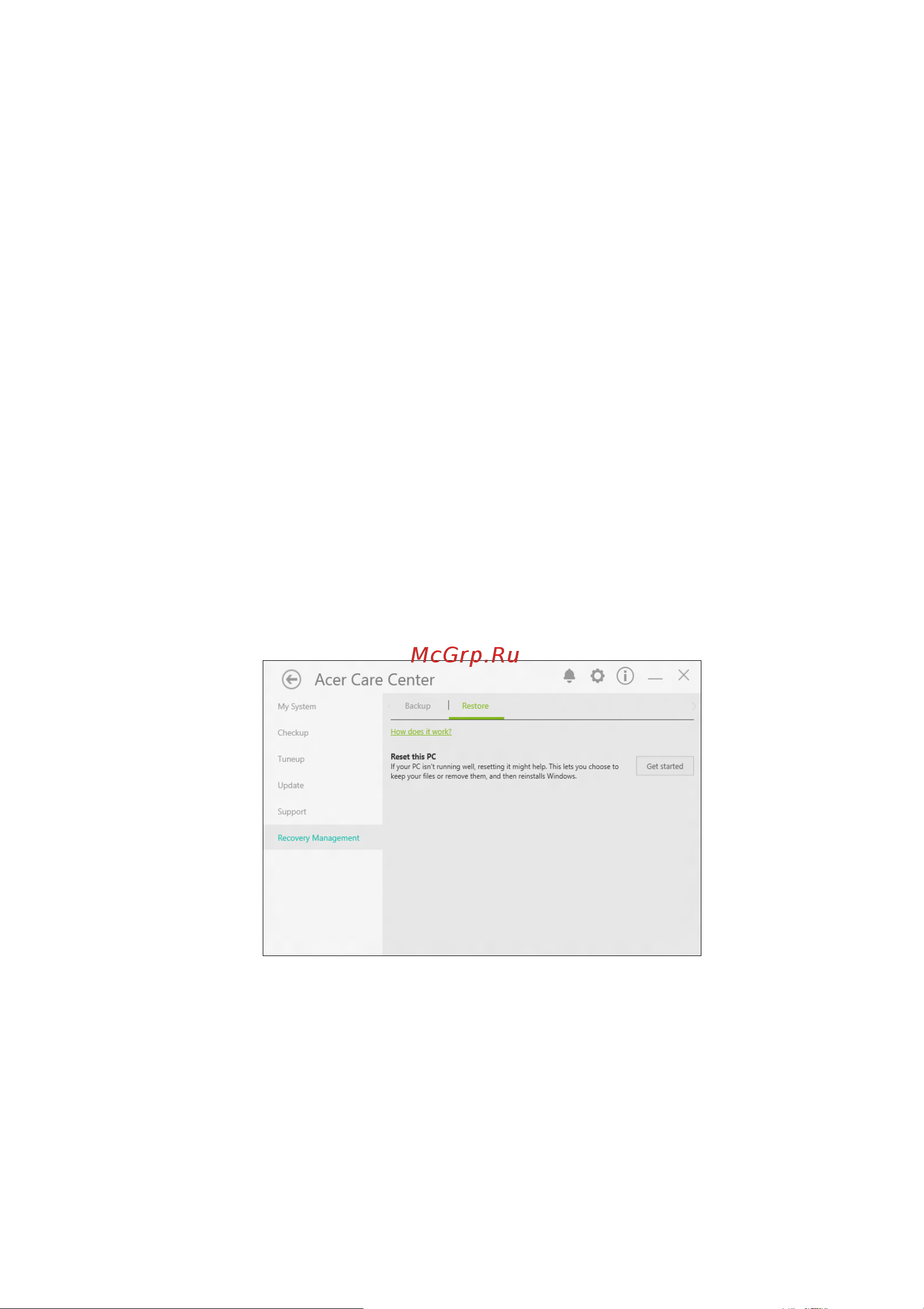 Acer Aspire 3 A315-56-51LX (NX.HS5EA.02Q) [26/83] Восстановление компьютера