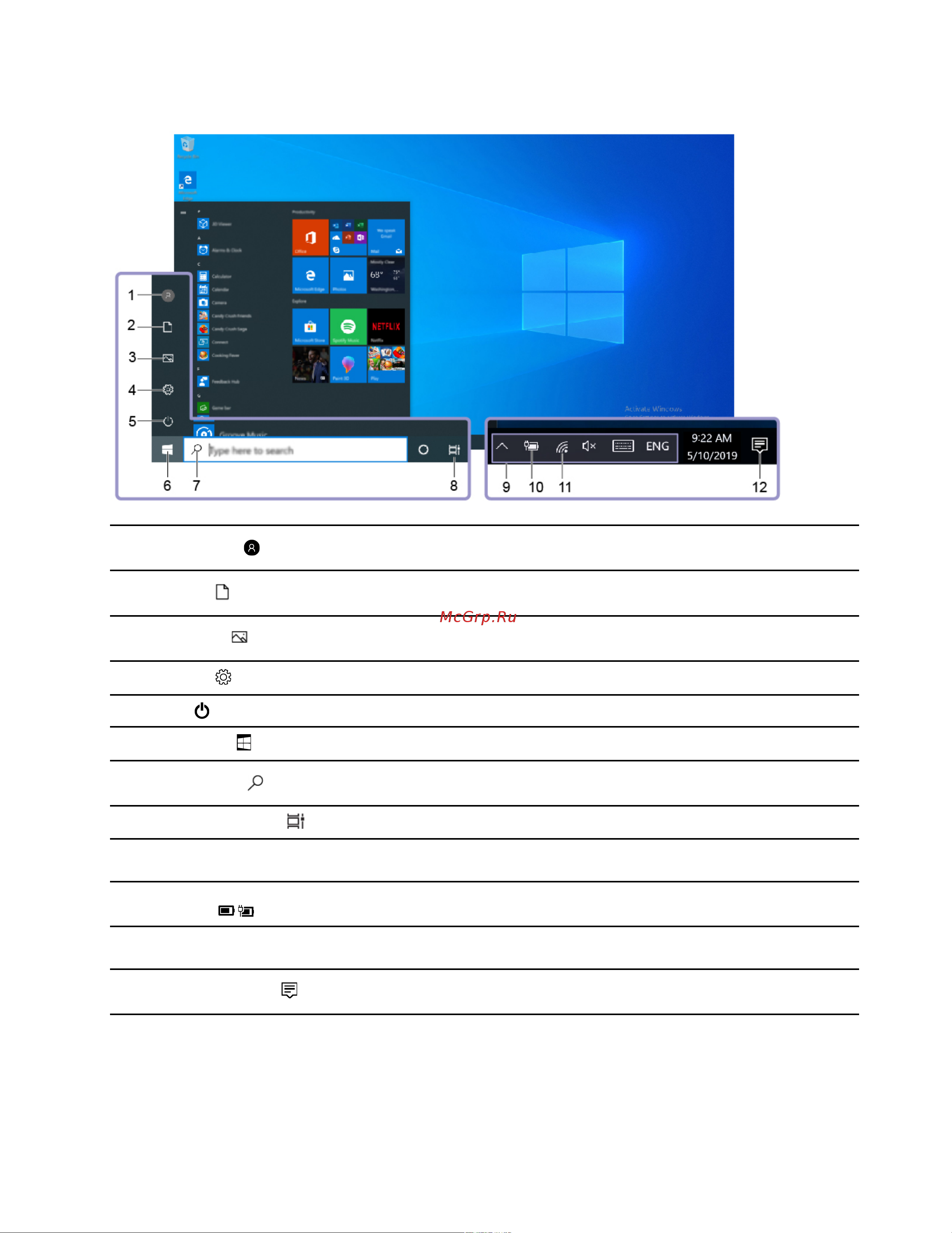 Lenovo IdeaPad 3 17ARE05 (81W5002DRK) [19/70] Открытие меню пуск