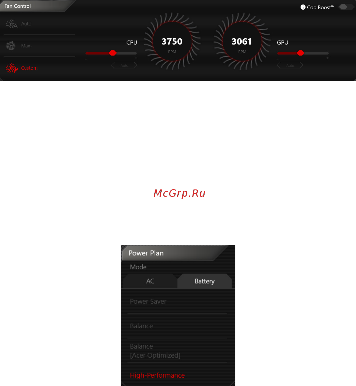 Acer Nitro 5 AN515-54-52J6 NH.Q96ER.00V [41/92] Управление вентилятором