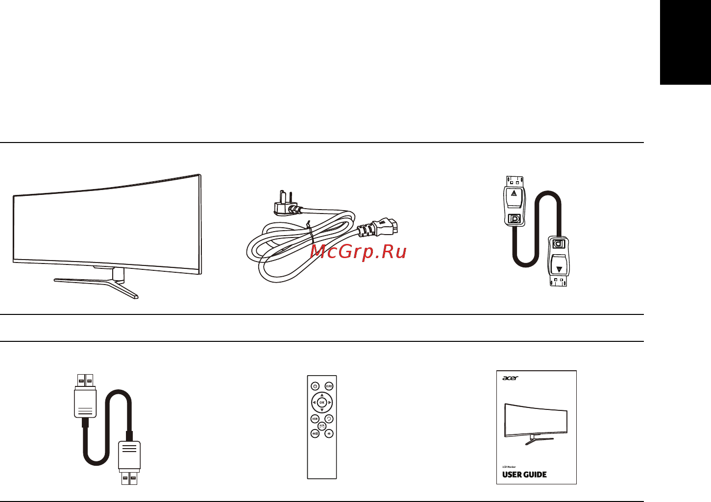 Acer Nitro EI431CRPBMIIIPX [13/33] Содержимое комплекта поставки