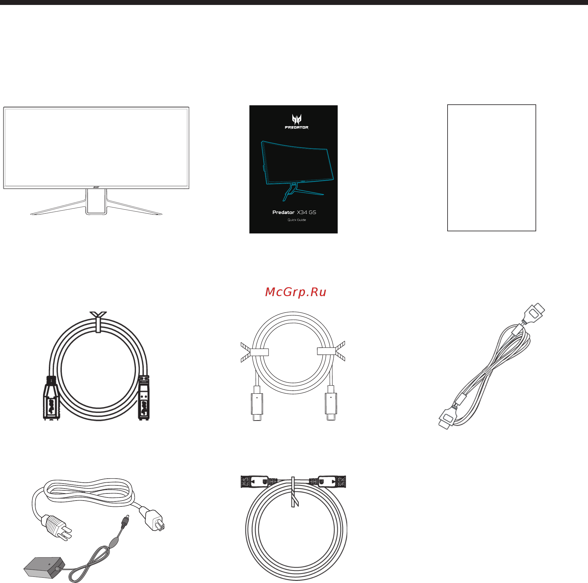 Acer Predator X34GSbmiipphuzx [11/29] Комплектность
