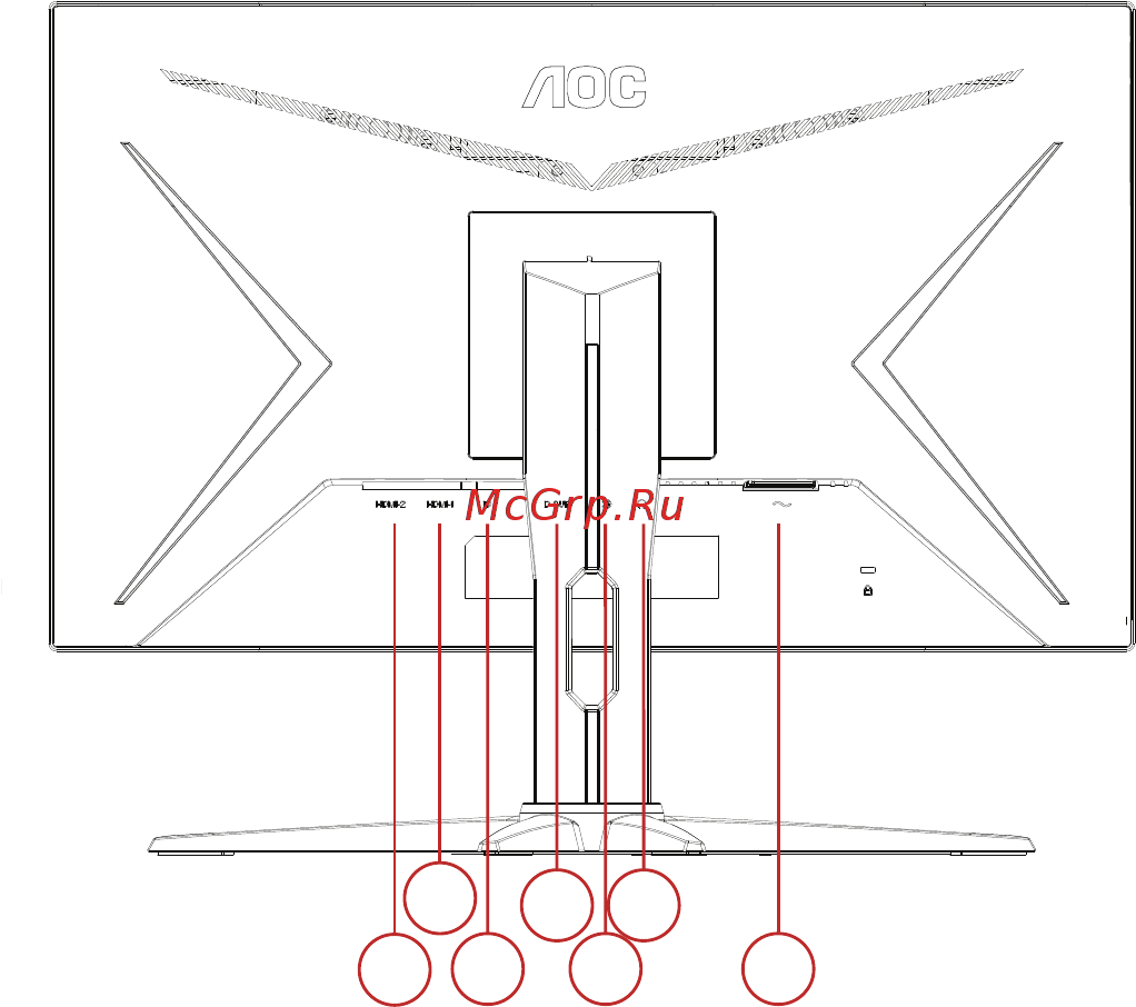 AOC C24G2AE/BK [11/30] Подключение к пк