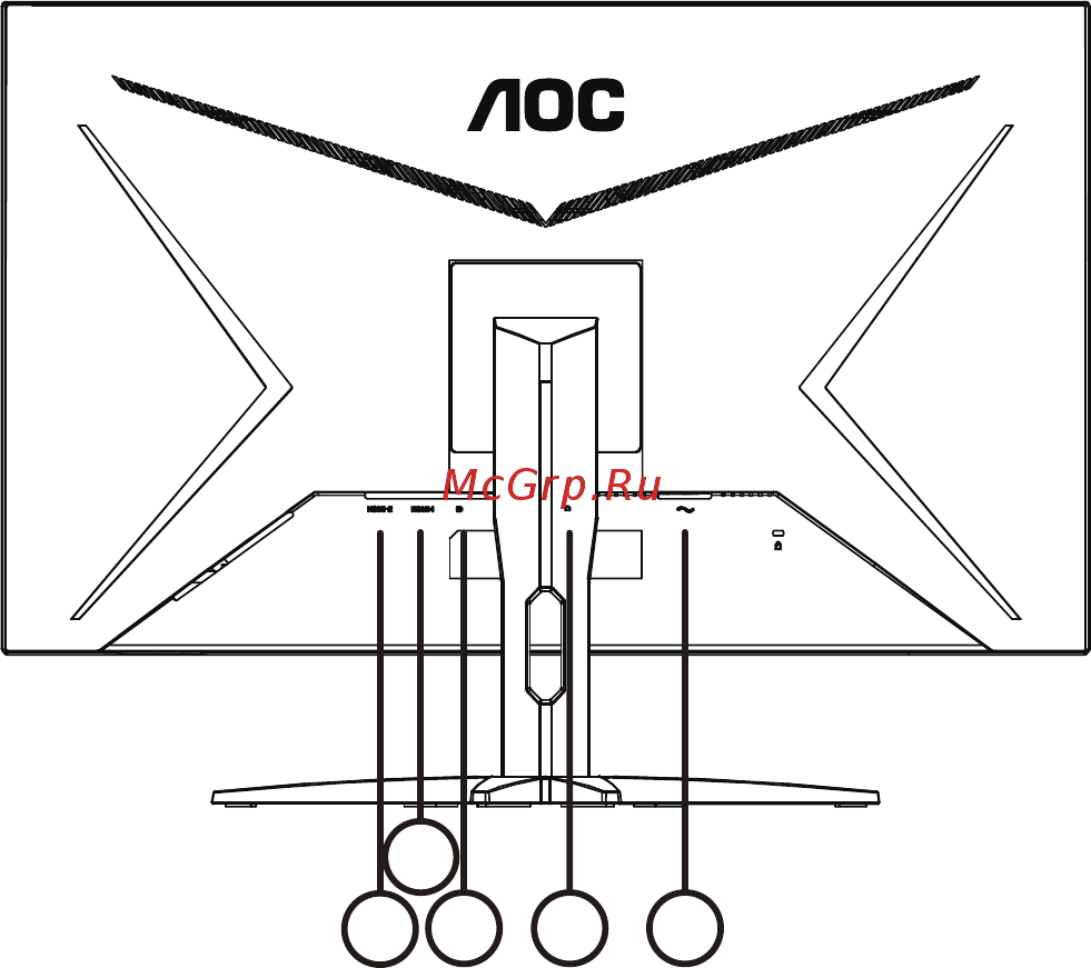 AOC C32G2ZE/BK [11/28] Подключение монитора