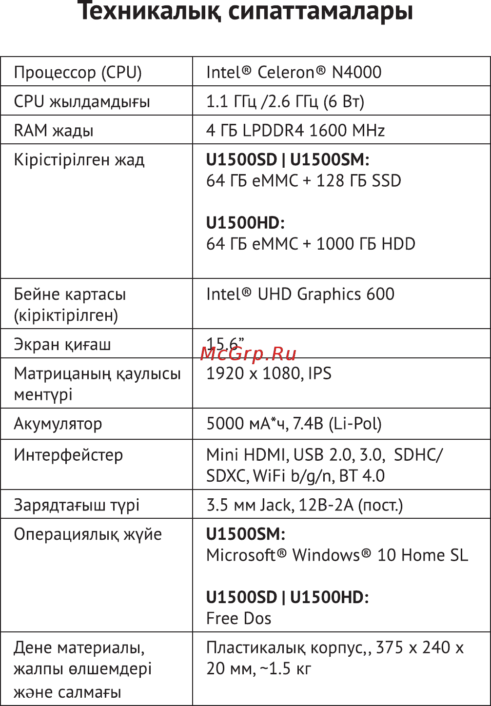 Haier A1400EM [42/66] Техникалык сипаттамалары