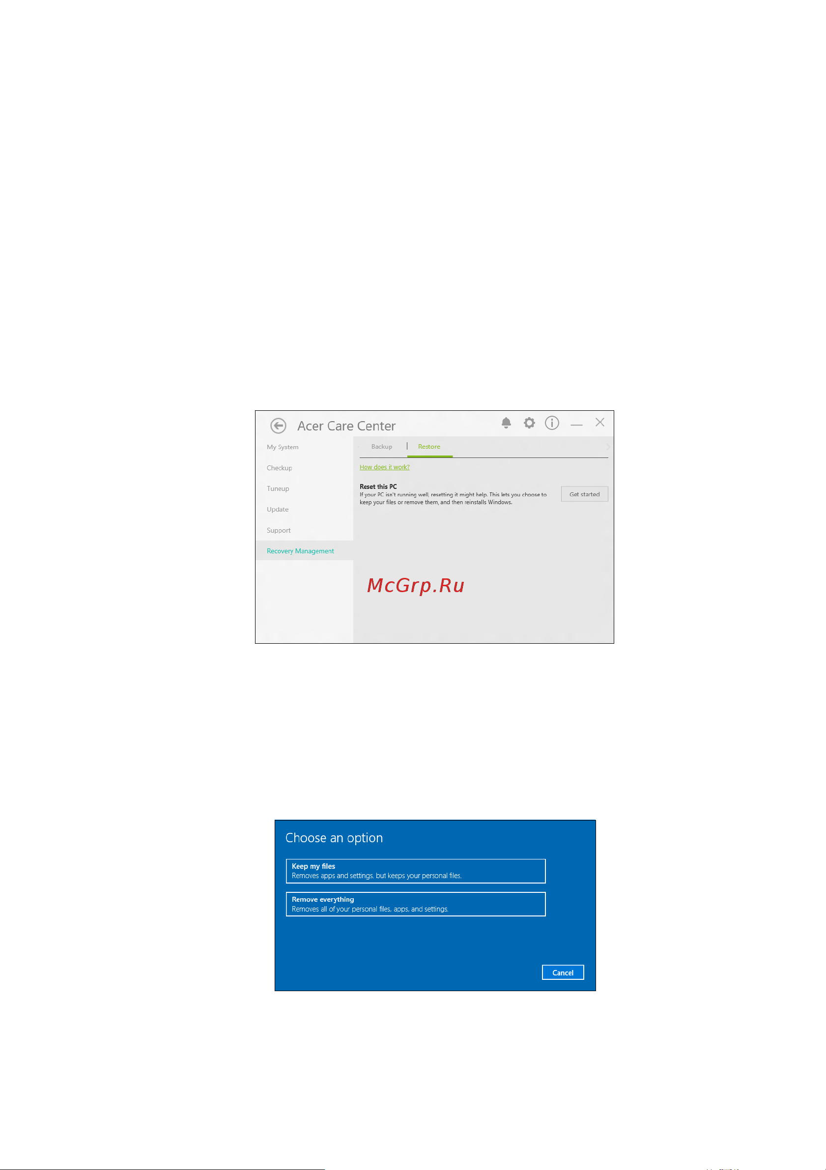Acer ConceptD 5 Pro CN517-71P-71P7 NX.C55ER.001 [28/93] Сбросить пк и удалить все