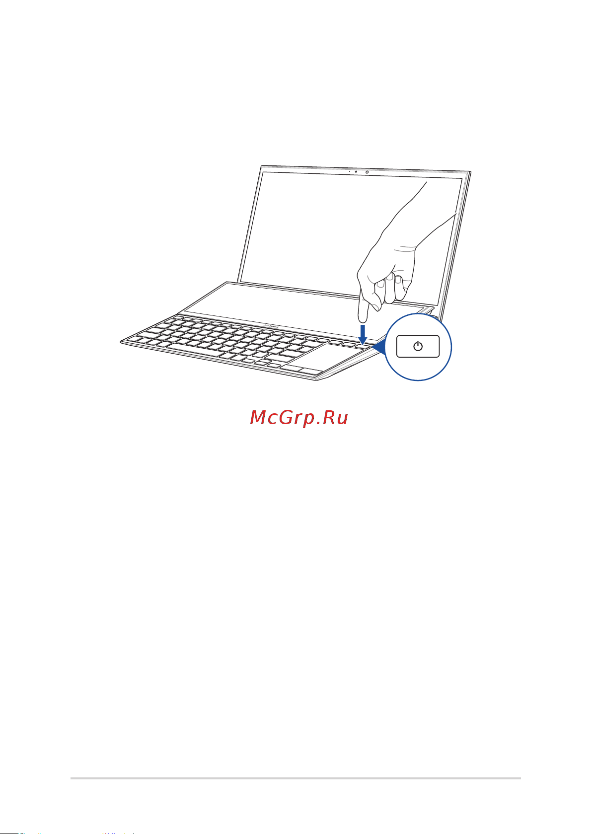 Asus ZenBook Duo 14 UX482EA-HY046T с платформой Intel Evo [29/100] Нажмите кнопку питания