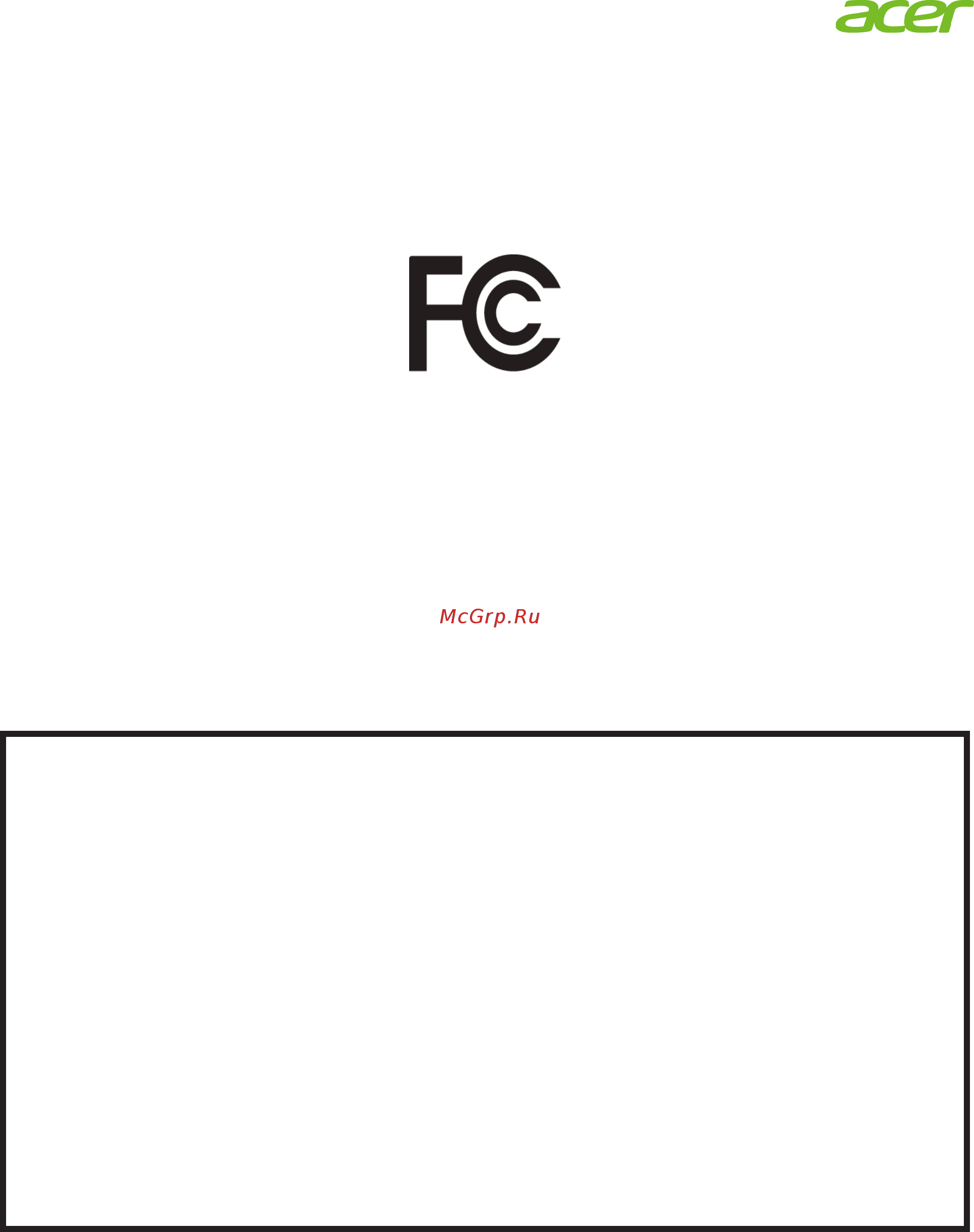 Acer ConceptD CM3271K (UM.HC1EE.001) [9/33] Federal communications commission